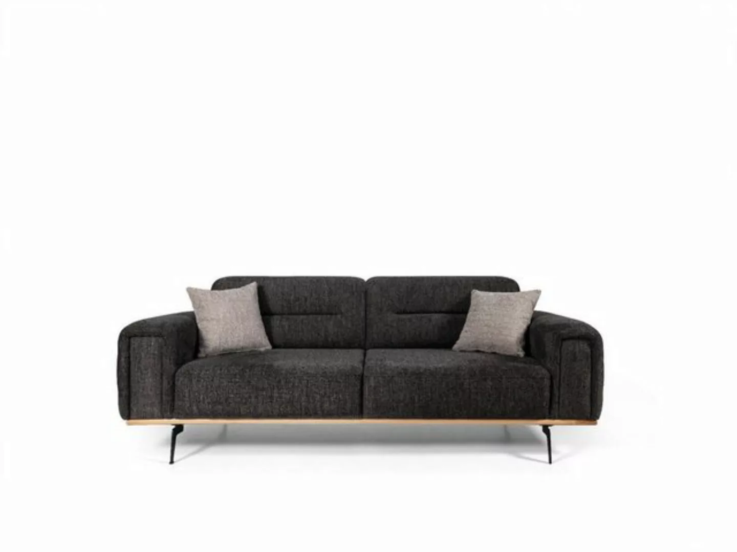 JVmoebel 3-Sitzer Stoffsofa Design Dreisitzer Grau Sofa 3 Sitzer Polstersof günstig online kaufen