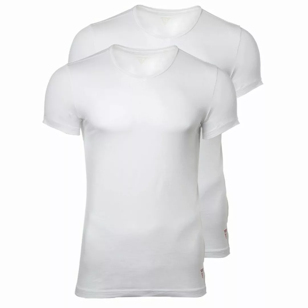 GUESS Herren 2er Pack Hero V-Neck T-Shirt, Halbarm S-XXL - Weiß oder Schwar günstig online kaufen