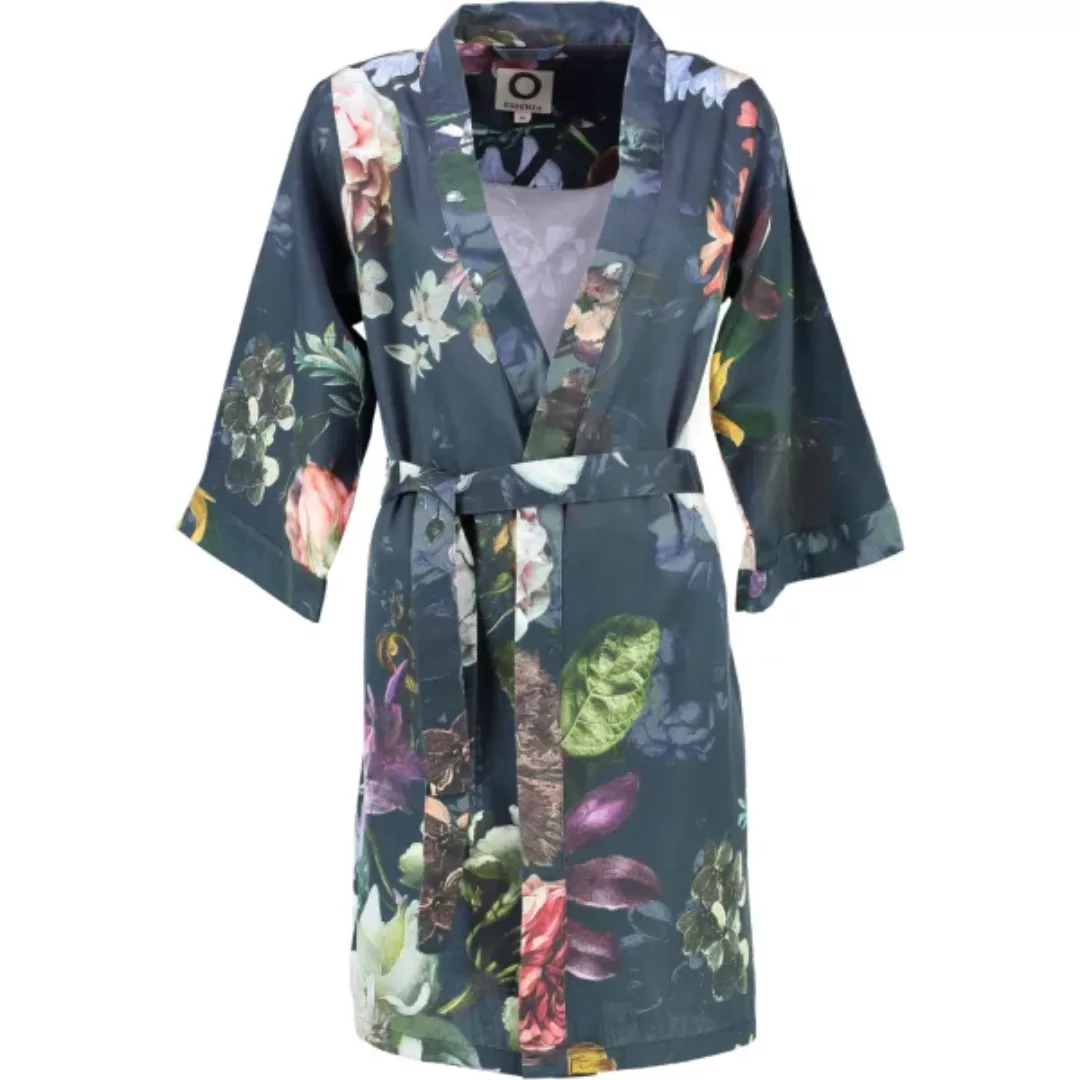 Essenza Bademantel Kimono Fleur - Farbe: nightblue - XS günstig online kaufen