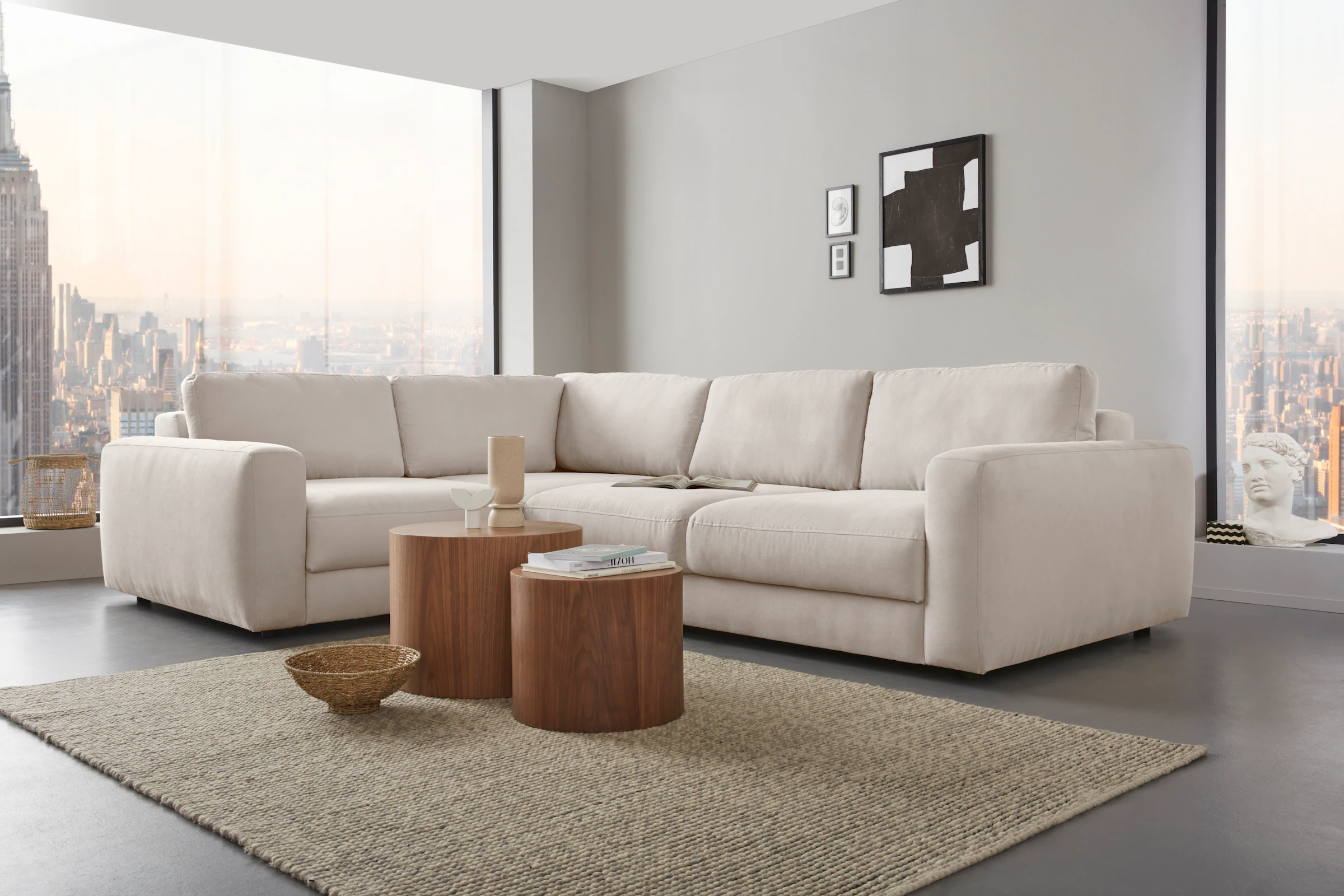 Places of Style Ecksofa »Bloomfield, Breite 304cm, Mega Polsterecke mit vie günstig online kaufen