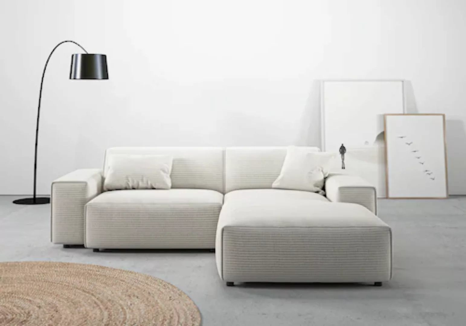 andas Ecksofa »Glimminge L-Form auch in Breitcord, Feincord + Easy care-Bez günstig online kaufen