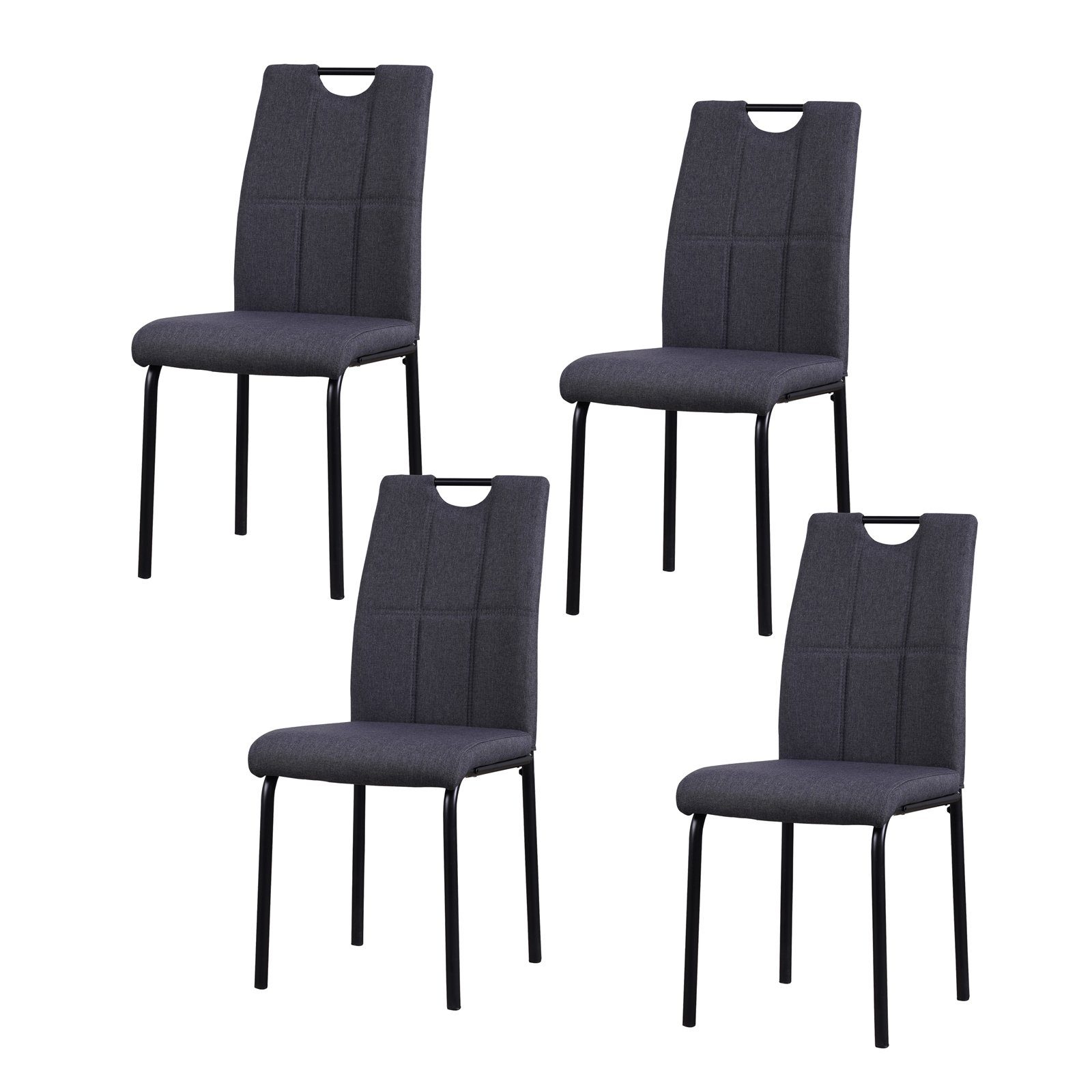 HTI-Living Esszimmerstuhl Stuhl Denton Grau (Set, günstig online kaufen