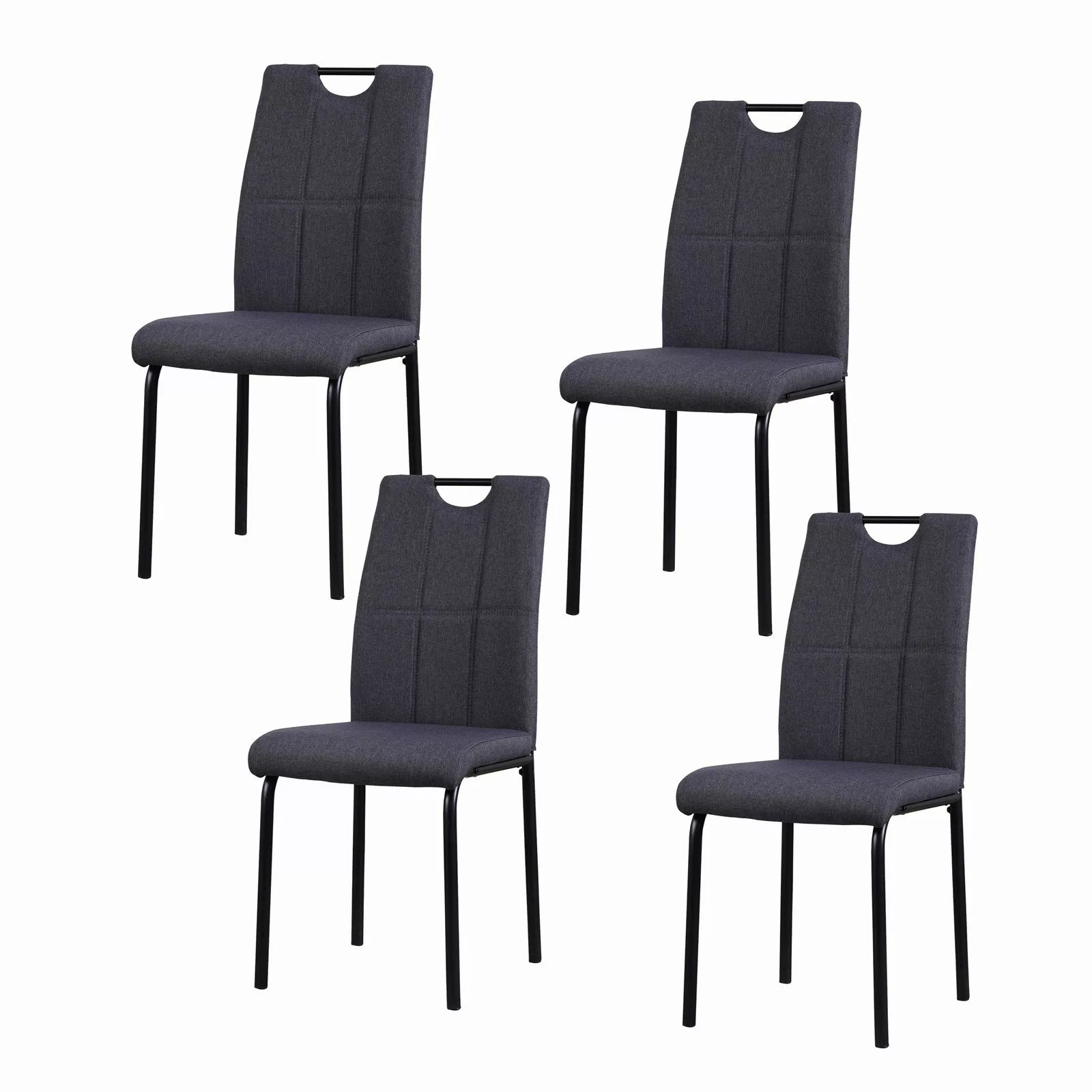 HTI-Living Esszimmerstuhl Stuhl Denton Grau (Set, günstig online kaufen