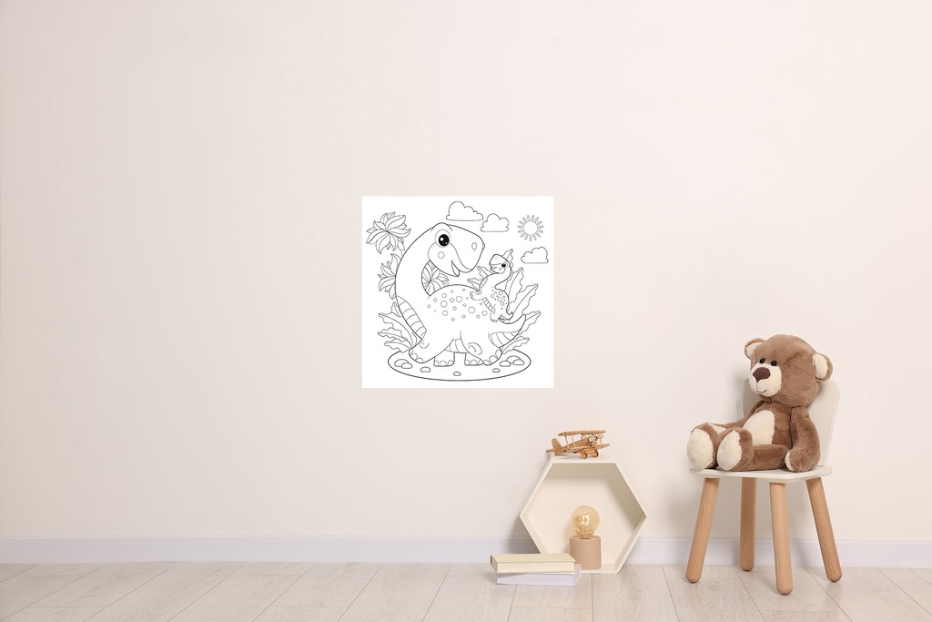 queence Wandsticker "Dinosaurier", (1 St.), DIY-Wandsticker zum Bemalen günstig online kaufen
