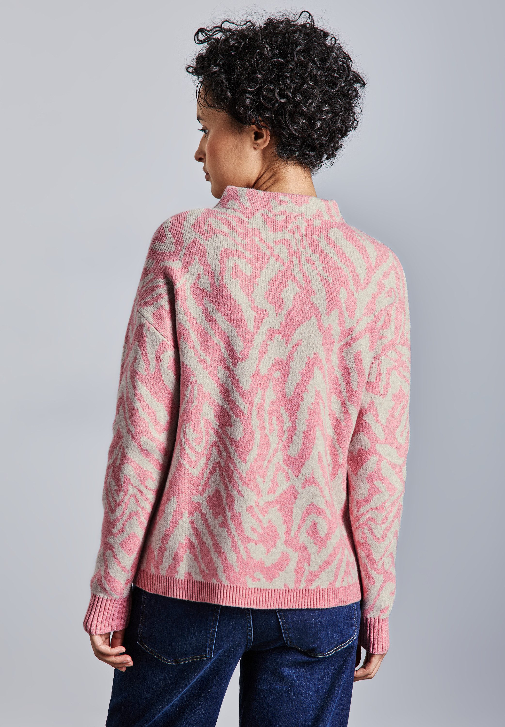 STREET ONE Rollkragenpullover mit Grafischem Muster günstig online kaufen