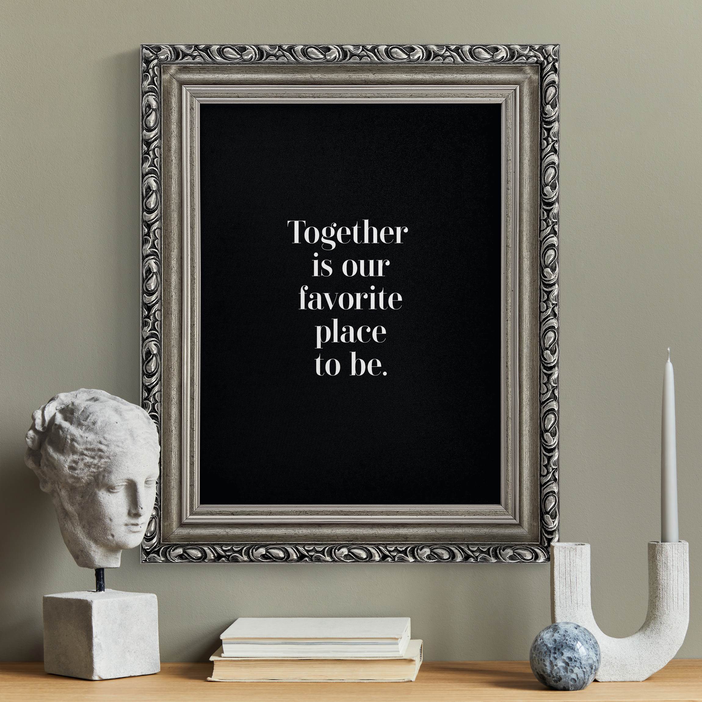 Gerahmtes Leinwandbild Together is our favorite place günstig online kaufen