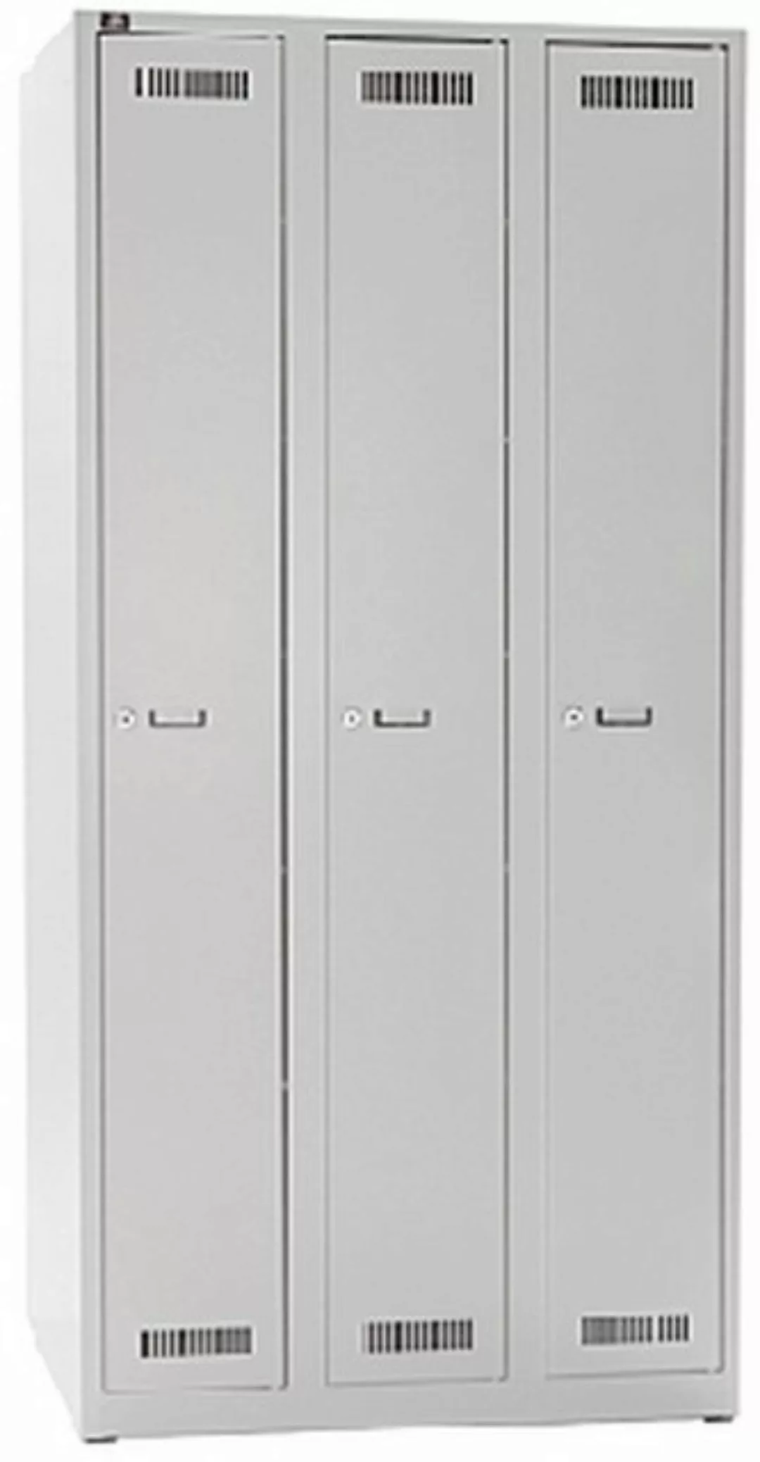 Bisley Light Garderobenschrank Garderobenschrank 3 Abteile lichtgrau. günstig online kaufen