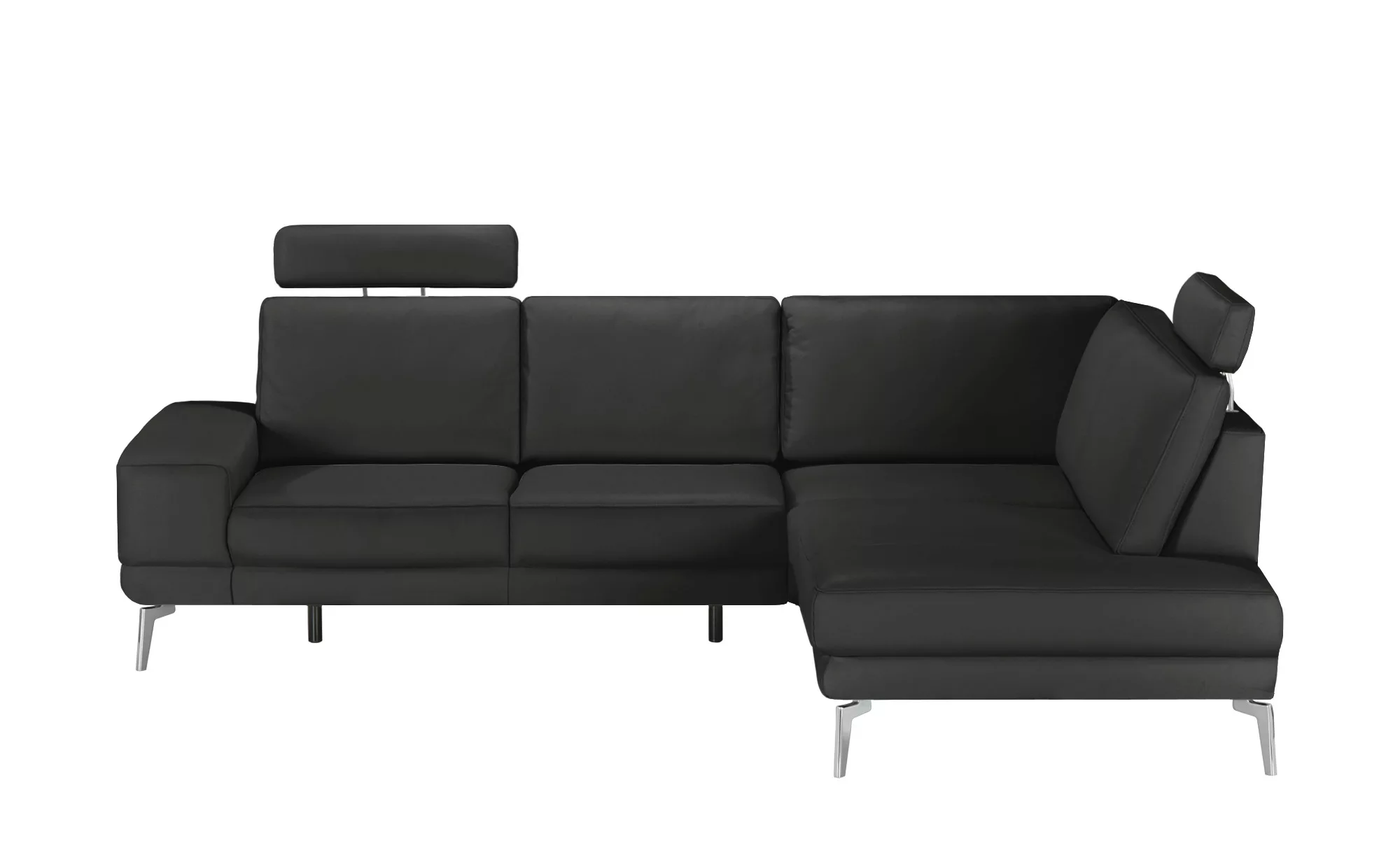 meinSofa Ecksofa aus Leder Dana ¦ schwarz ¦ Maße (cm): B: 269 H: 86 T: 222. günstig online kaufen