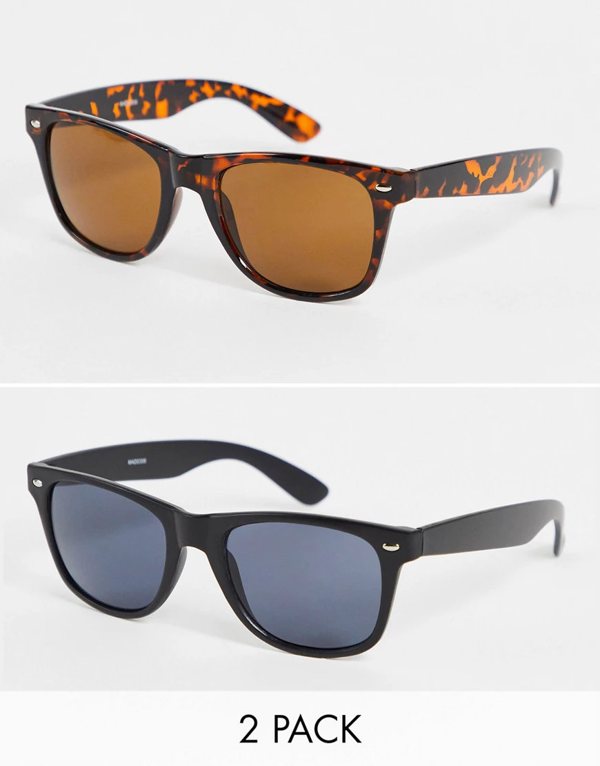 Madein. – Oversize-Sonnenbrillen im 2er-Pack-Mehrfarbig günstig online kaufen