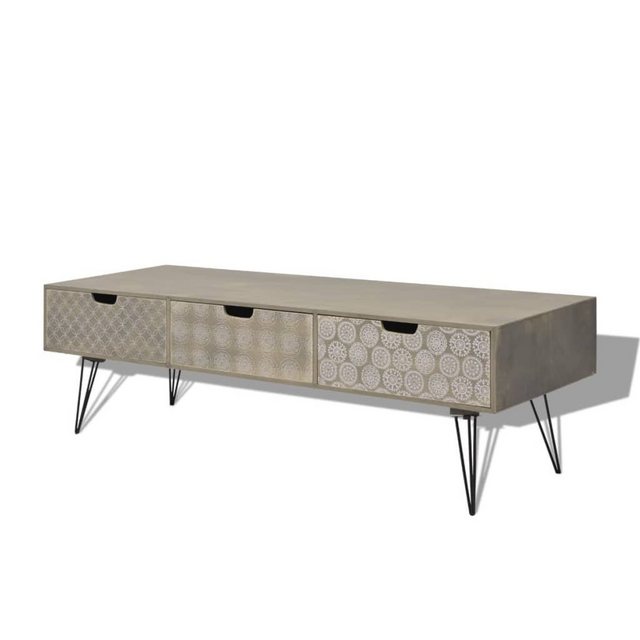 furnicato TV-Schrank mit 3 Schubladen 120x40x36 cm Grau günstig online kaufen