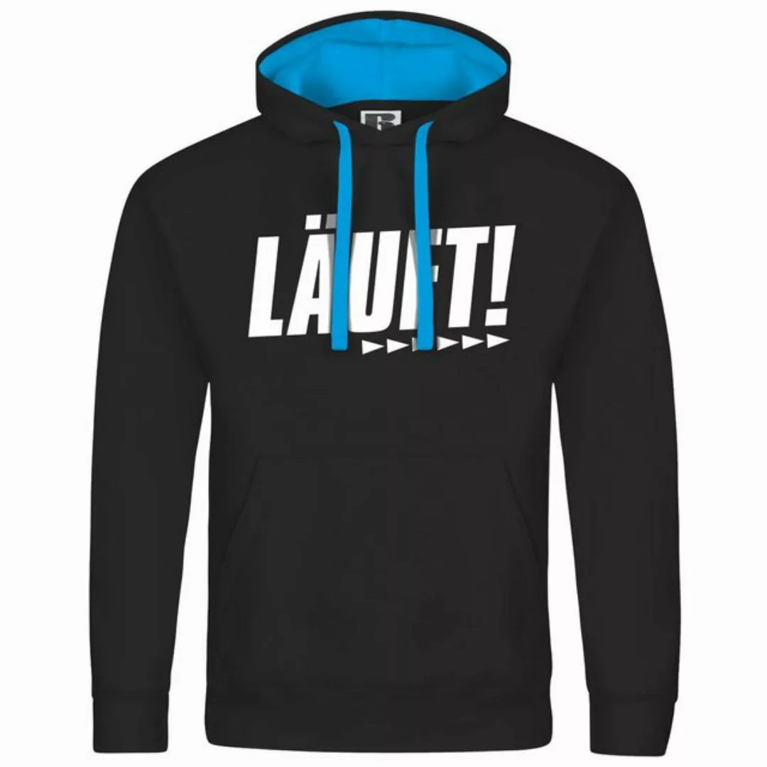 deinshirt Kapuzenpullover Herren Kapuzenpullover Läuft Mit Print Motiv, Gra günstig online kaufen