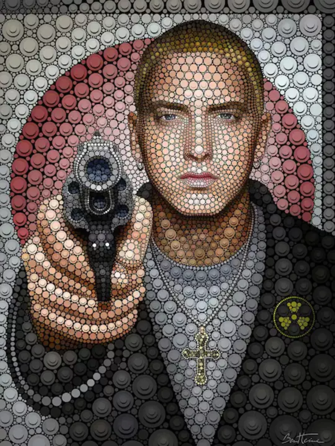Wall-Art Poster "Rapper Kunstdruck Eminem", Poster ohne Bilderrahmen günstig online kaufen