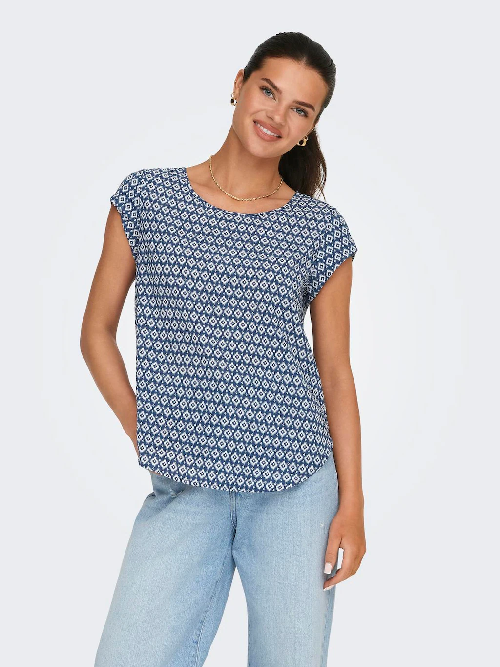 ONLY Shirtbluse "ONLVIC S/S AOP TOP NOOS PTM", mit Allover Druck günstig online kaufen