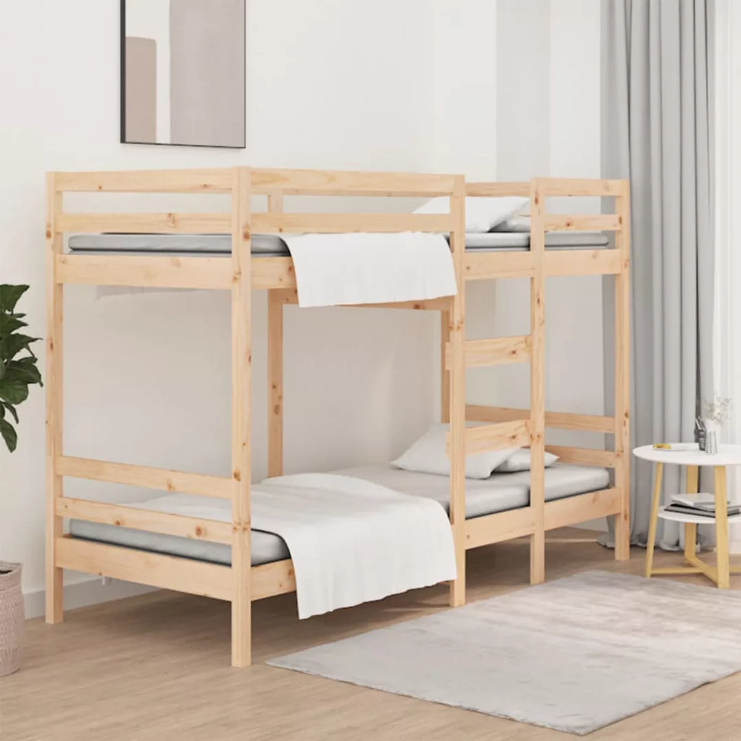 vidaXL Bettgestell Etagenbett 90x190 cm Massivholz Kiefer Bett Bettgestell günstig online kaufen