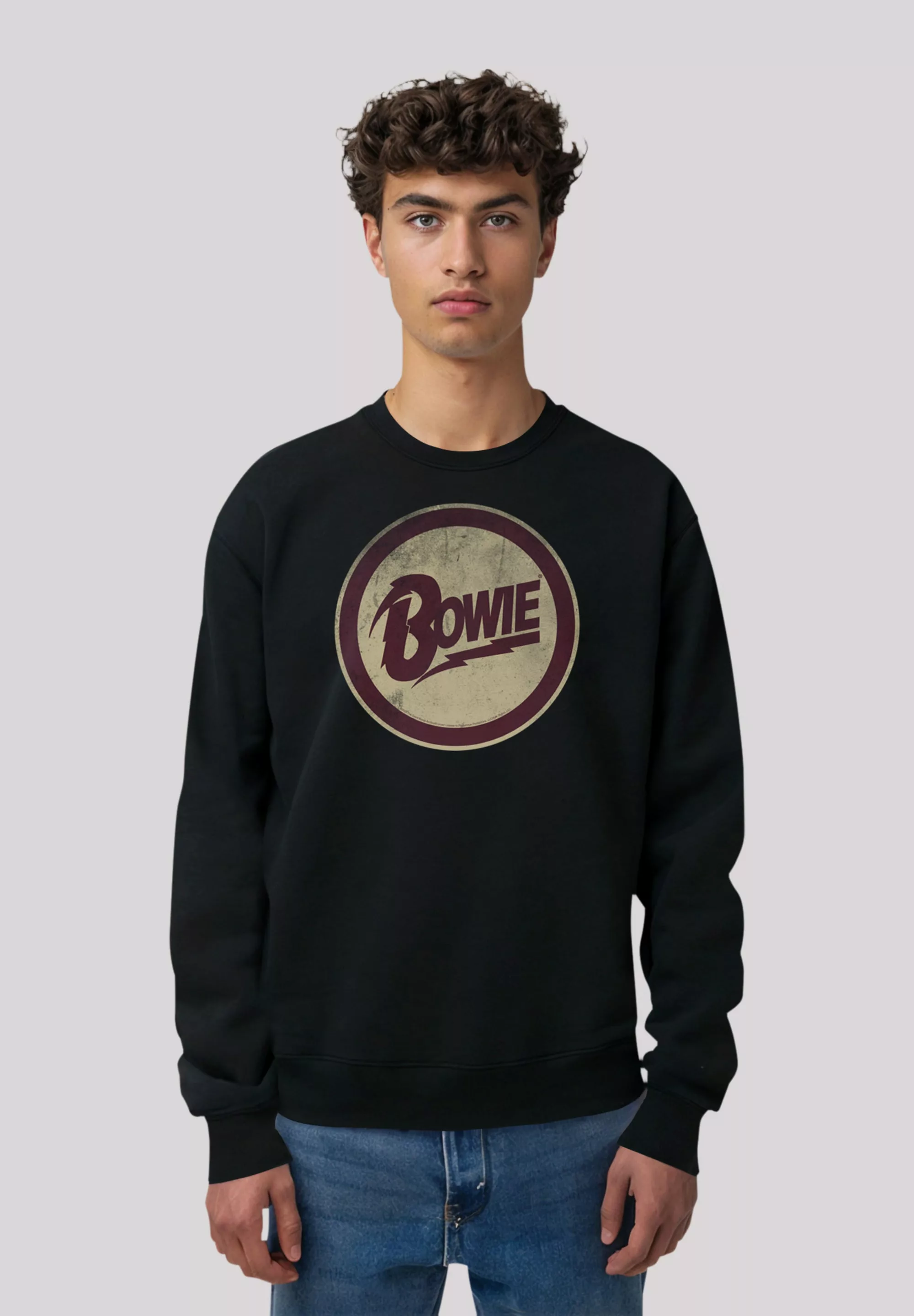 F4NT4STIC Sweatshirt "David Bowie Circle Logo", Premium Qualität günstig online kaufen