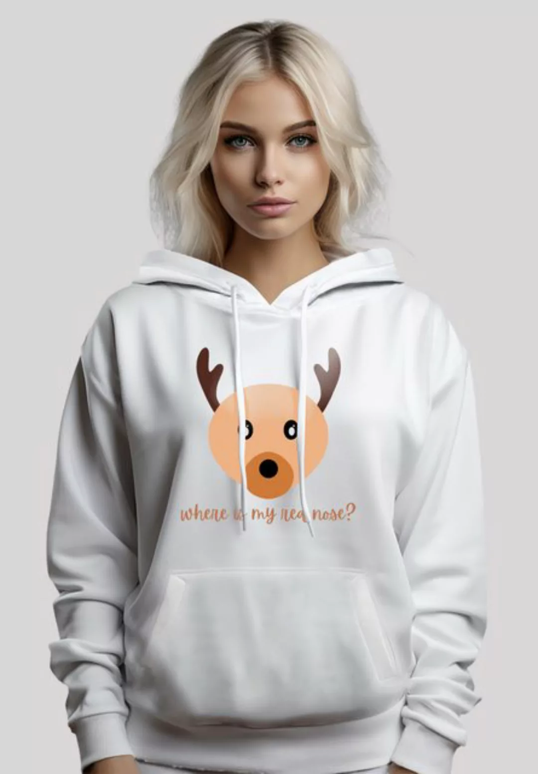 F4NT4STIC Kapuzenpullover "Weihnachten Red Nose", Premium Qualität, Weihnac günstig online kaufen