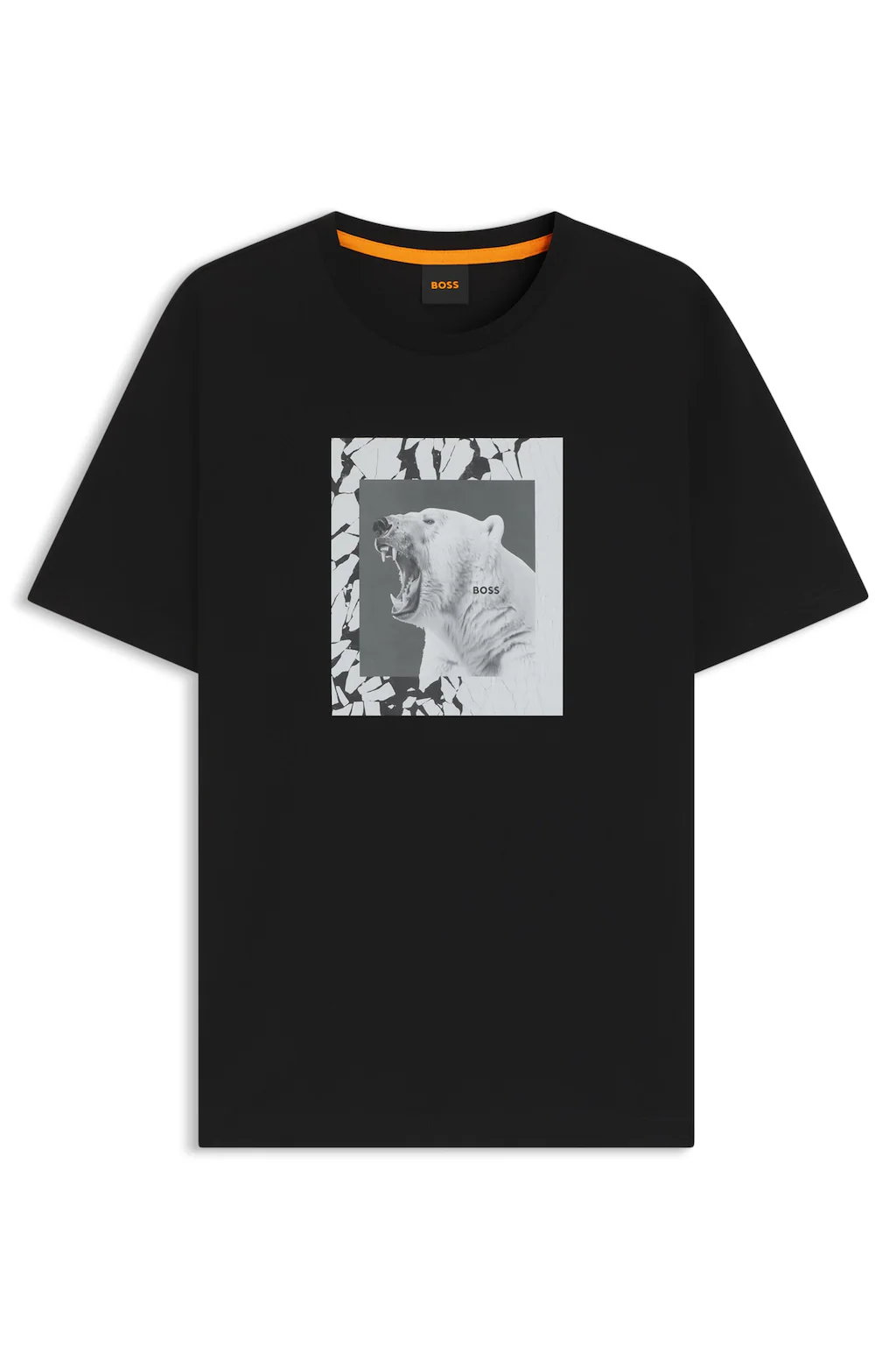 BOSS ORANGE T-Shirt "Te lupo", runder Ausschnitt, regular fit, Fotodruck günstig online kaufen