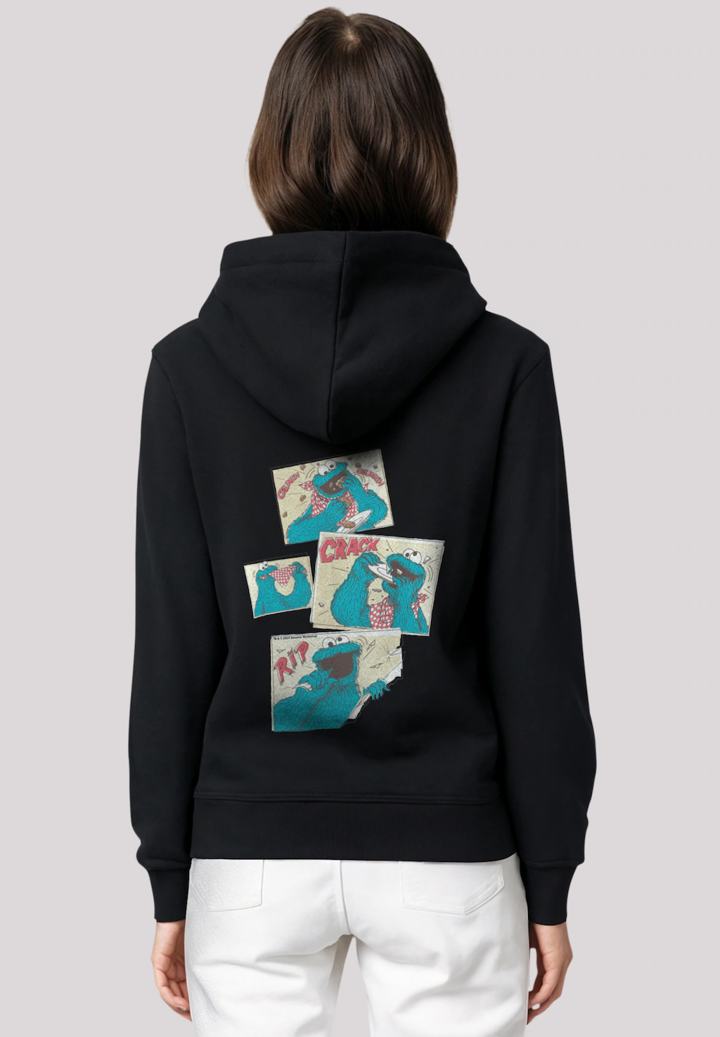 F4NT4STIC Kapuzenpullover "Sesamstraße Cookie Monster Crunch Crack Rip", Pr günstig online kaufen