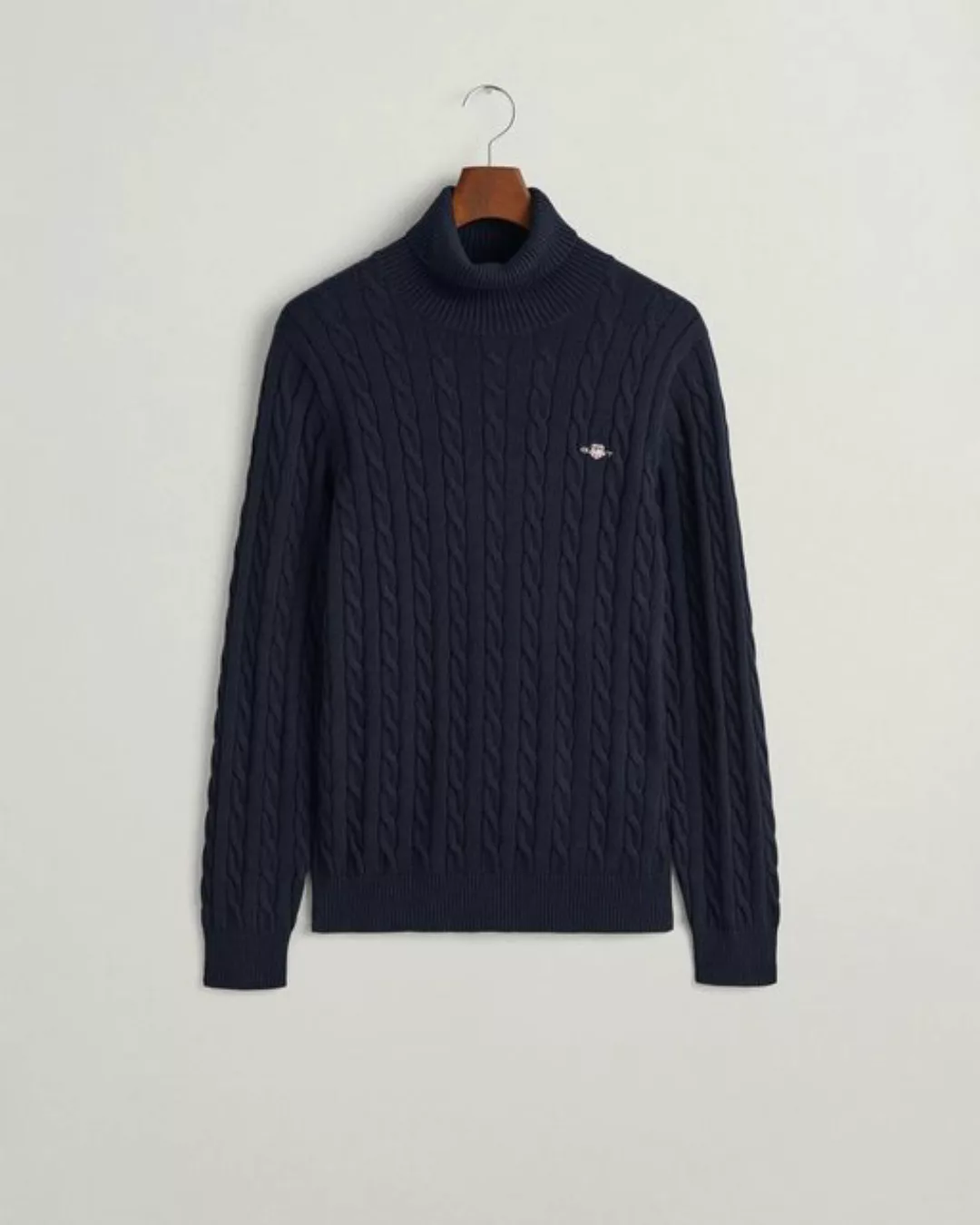 Gant Rollkragenpullover Zopfstrick Rollkragenpullover aus Baumwolle günstig online kaufen