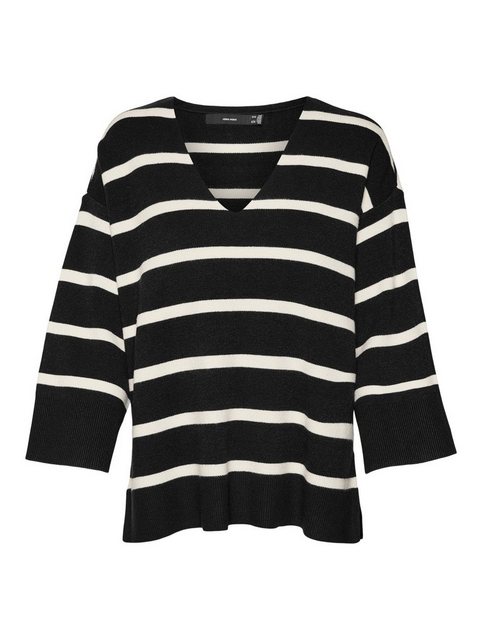 Vero Moda Strickpullover Legerer Feinstrick Pullover Weicher Streifen Sweat günstig online kaufen