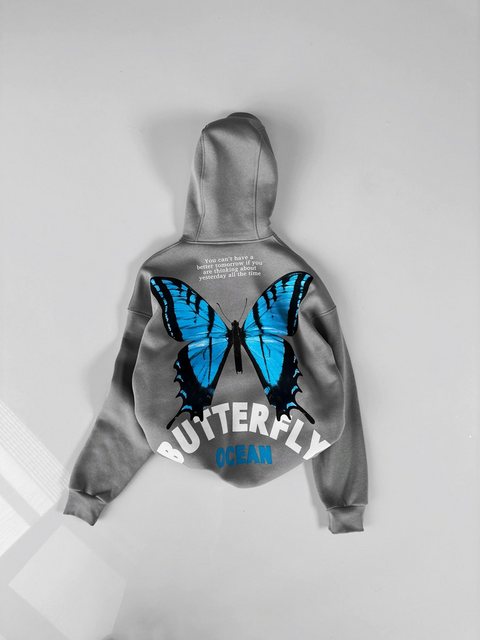 Abluka Hoodie OVERSIZE BUTTERFLY FLEECE HOODIE günstig online kaufen