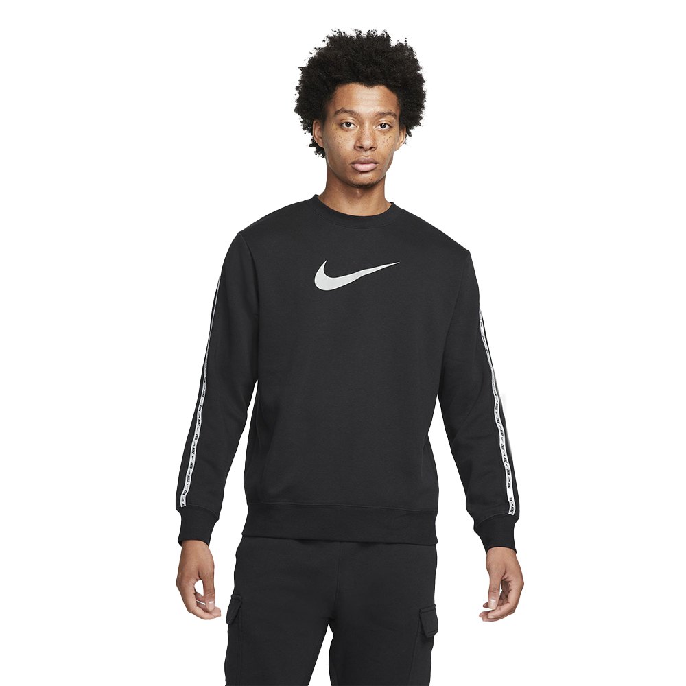 Nike Sportswear Repeat Crew Langarm T-shirt S Black / Reflective Silver günstig online kaufen