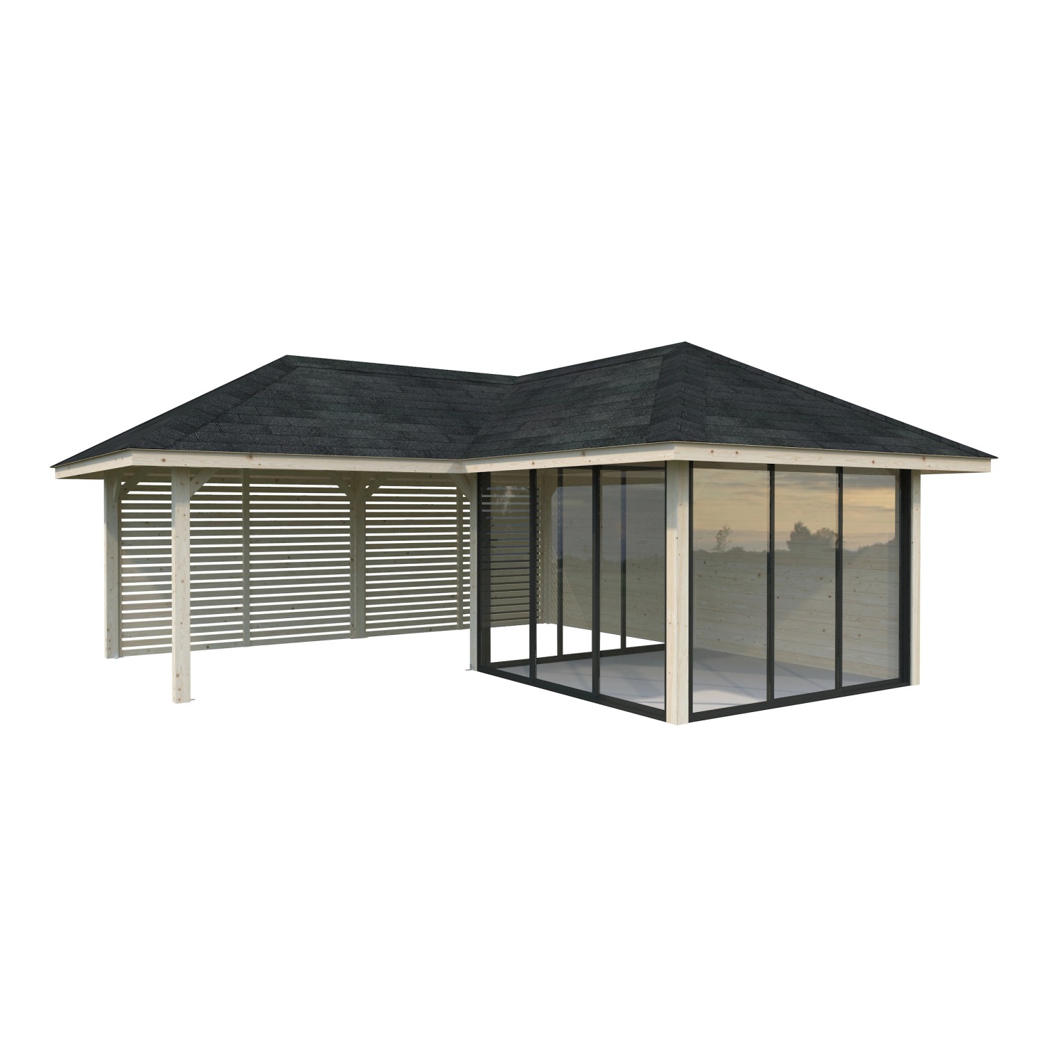 Palmako Pavillon Bianca Set211 Slide Naturbelassen 588 cm x 588 cm FSC® günstig online kaufen