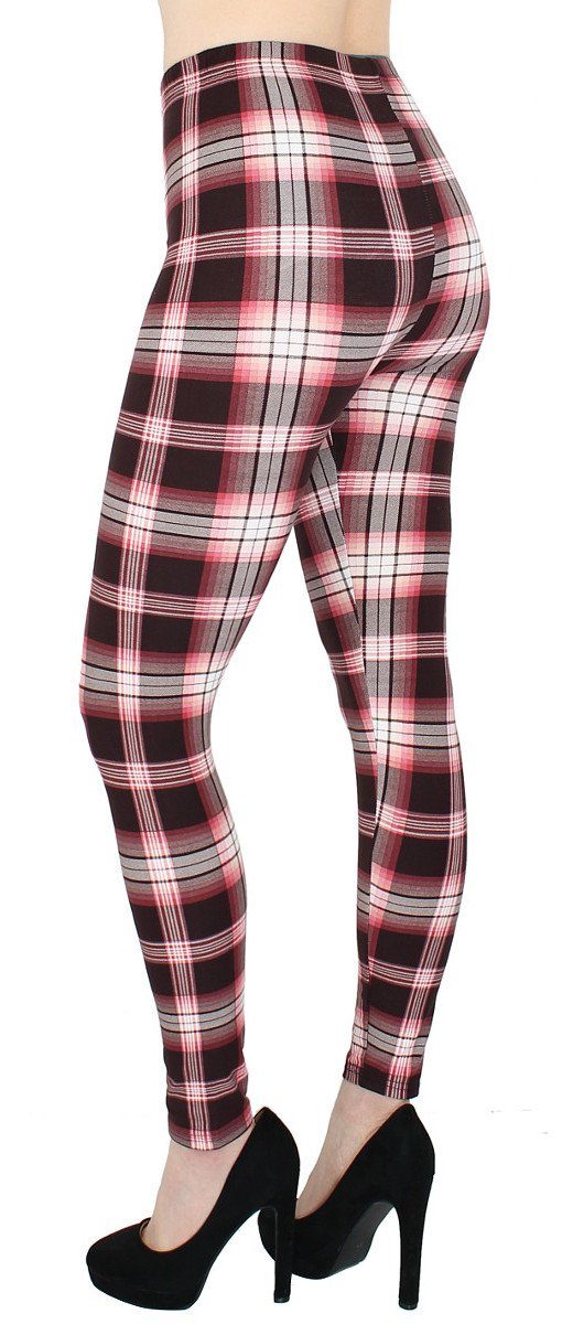 dy_mode Leggings Damen Leggings Karo Muster günstig online kaufen