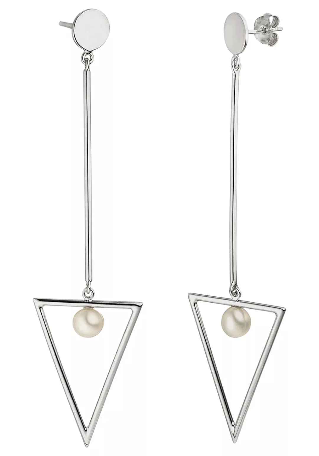 JOBO Perlenohrringe, 925 Silber mit 2 Süßwasser-Zuchtperlen günstig online kaufen