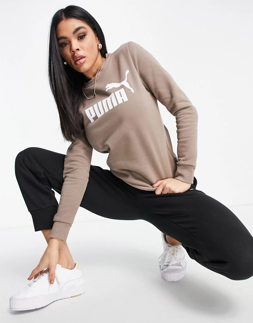 PUMA – Essentials – Sweatshirt in Taupe, exklusiv bei ASOS-Braun günstig online kaufen
