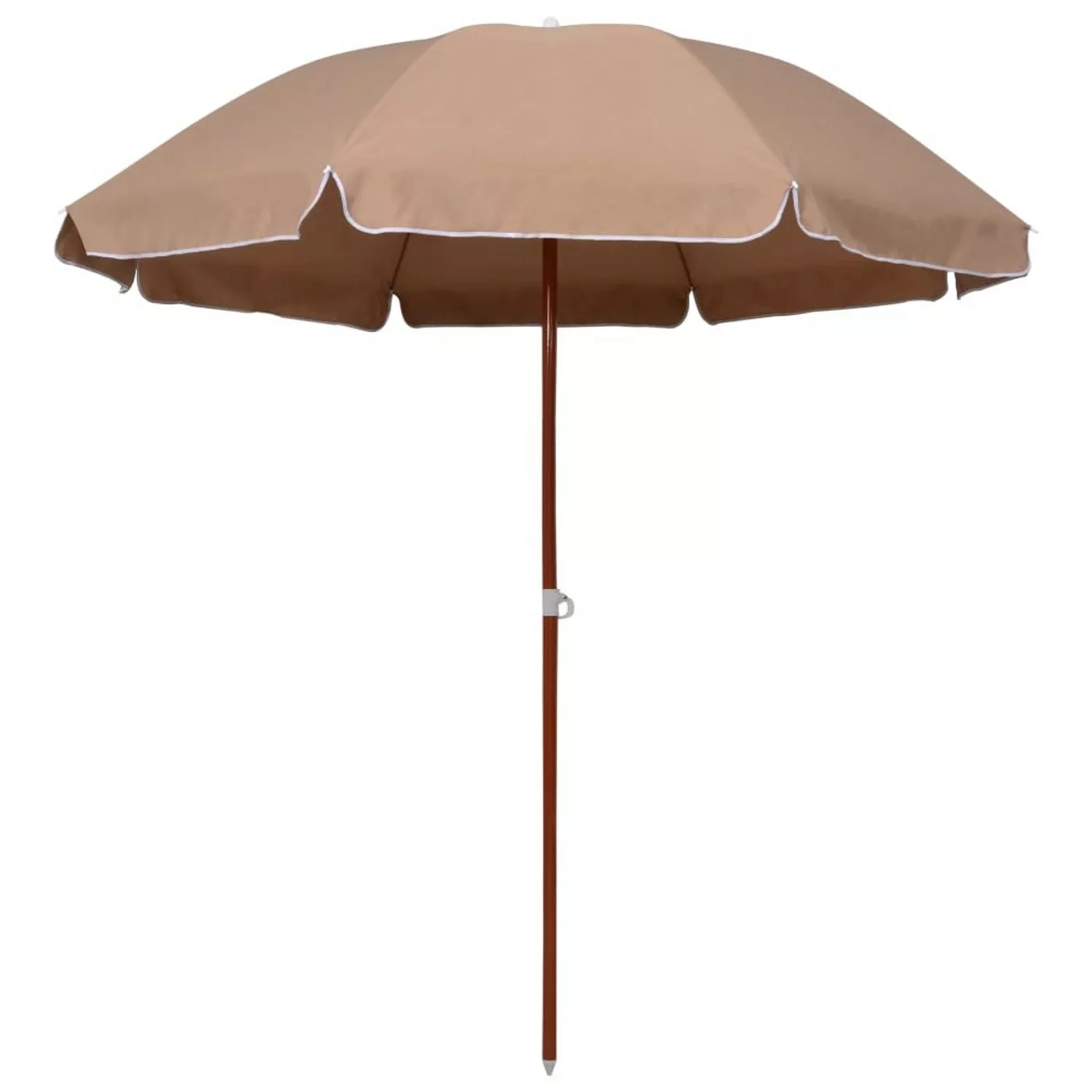 furnicato Sonnenschirm mit Stahl-Mast 240 cm Taupe günstig online kaufen