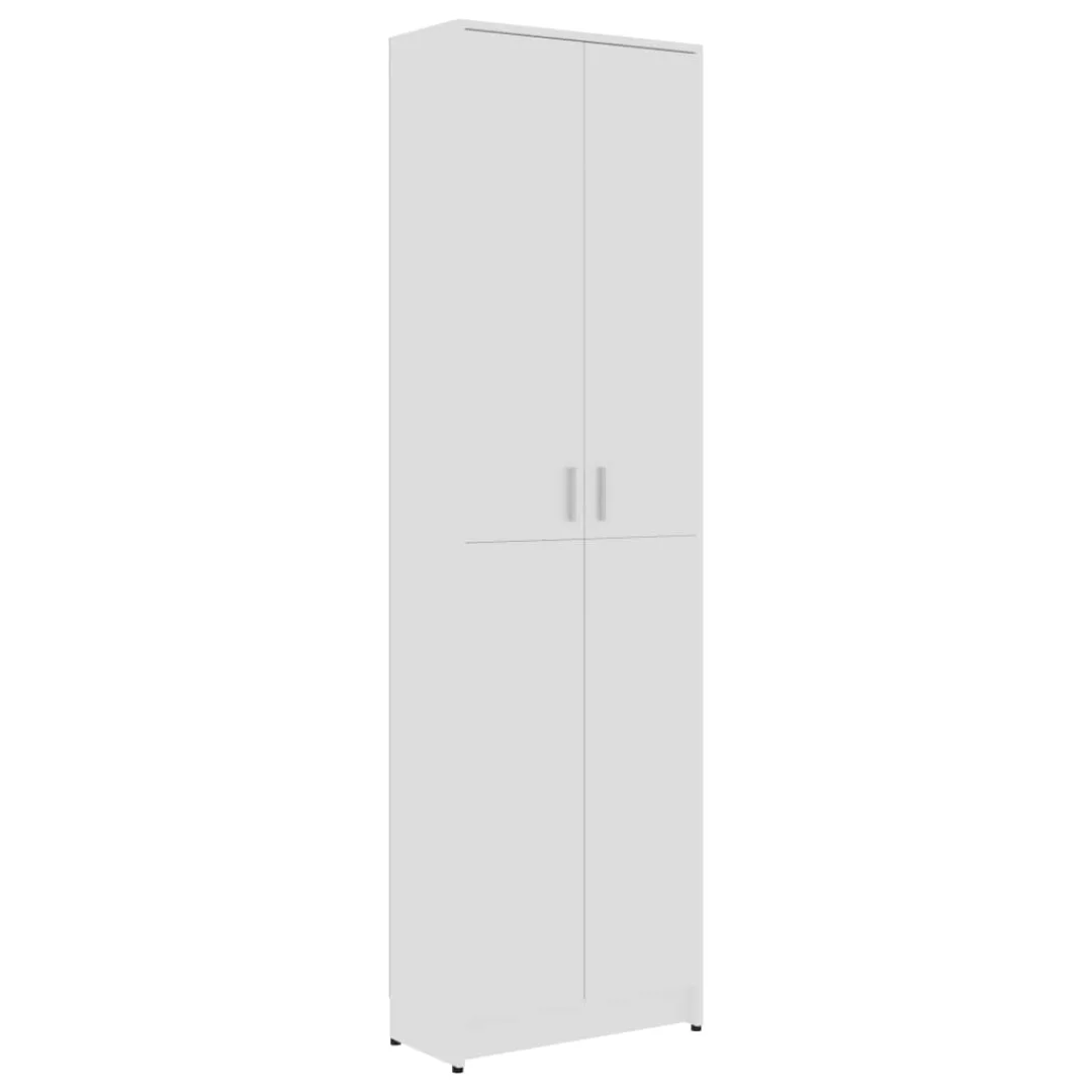 vidaXL Kleiderschrank Garderobenschrank Hochglanz-Weiß 55x25x189 cm Spanpla günstig online kaufen