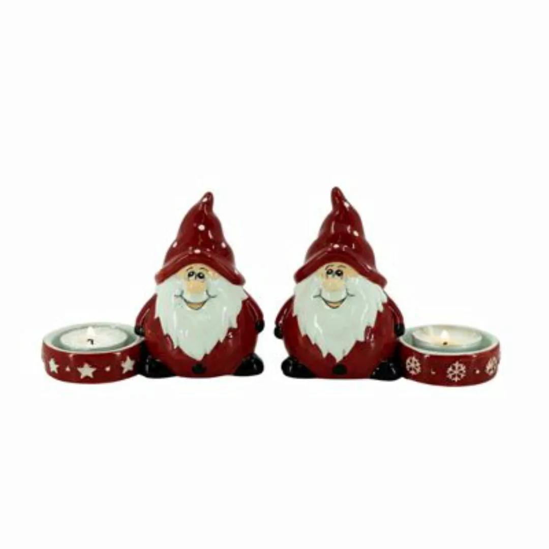HTI-Living Teelichthalter Dolomit Weihnachtsmann 2 Stück Winterdekoration r günstig online kaufen