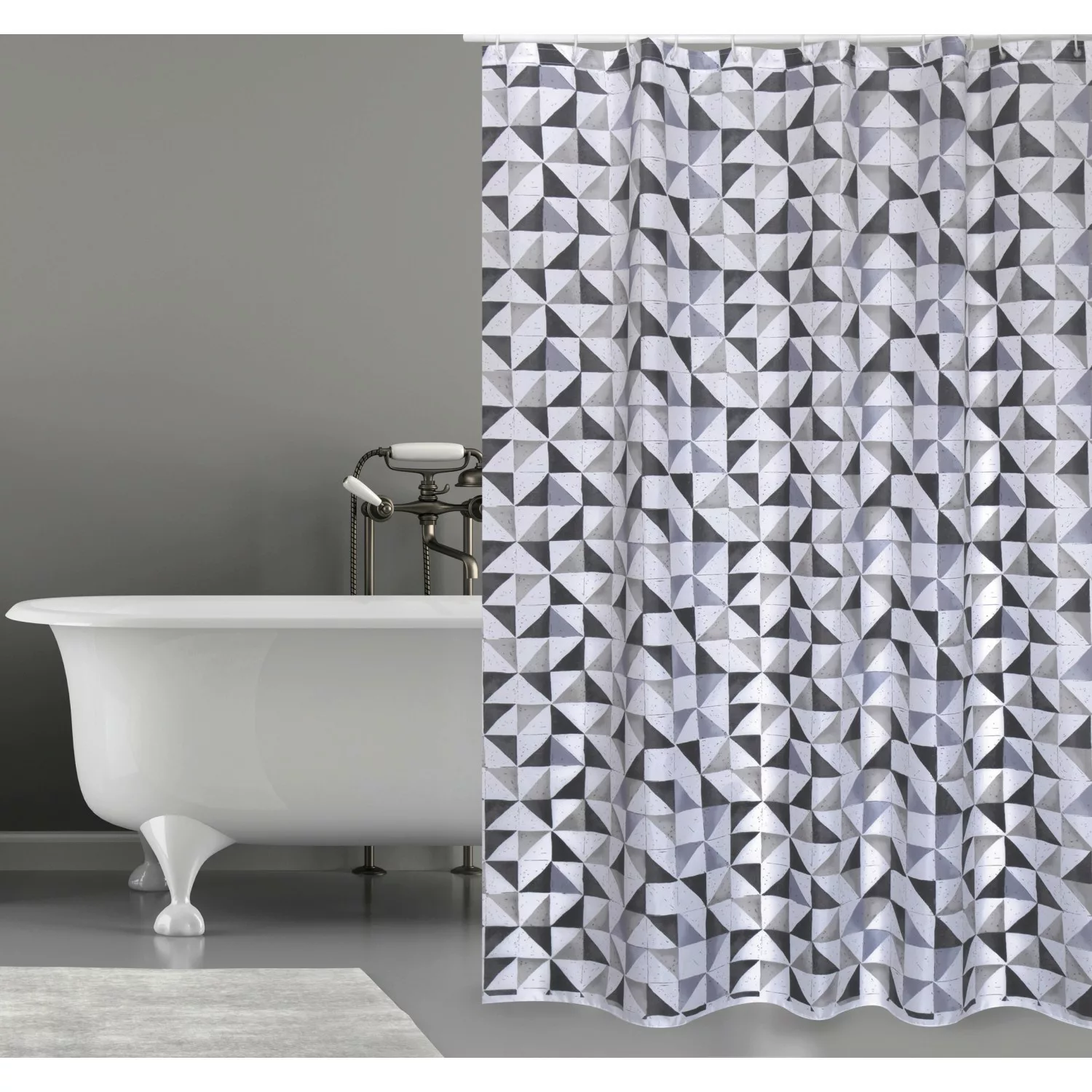 Duschvorhang Calula 180 cm x 200 cm Grau günstig online kaufen