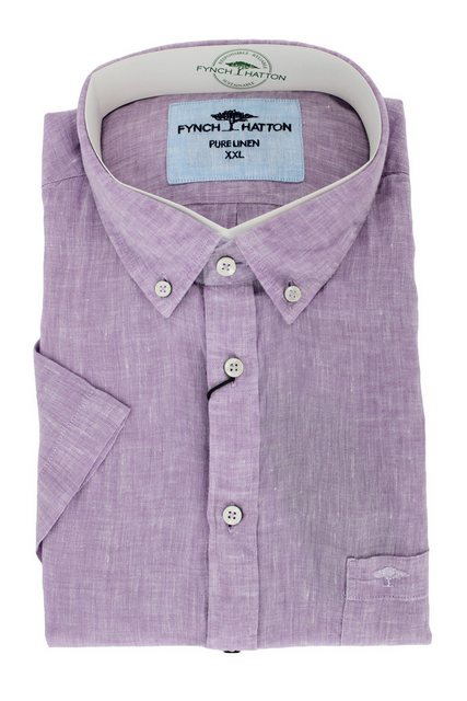 FYNCH-HATTON Kurzarmhemd Premium Linen, B.D., 1/2 light purple günstig online kaufen