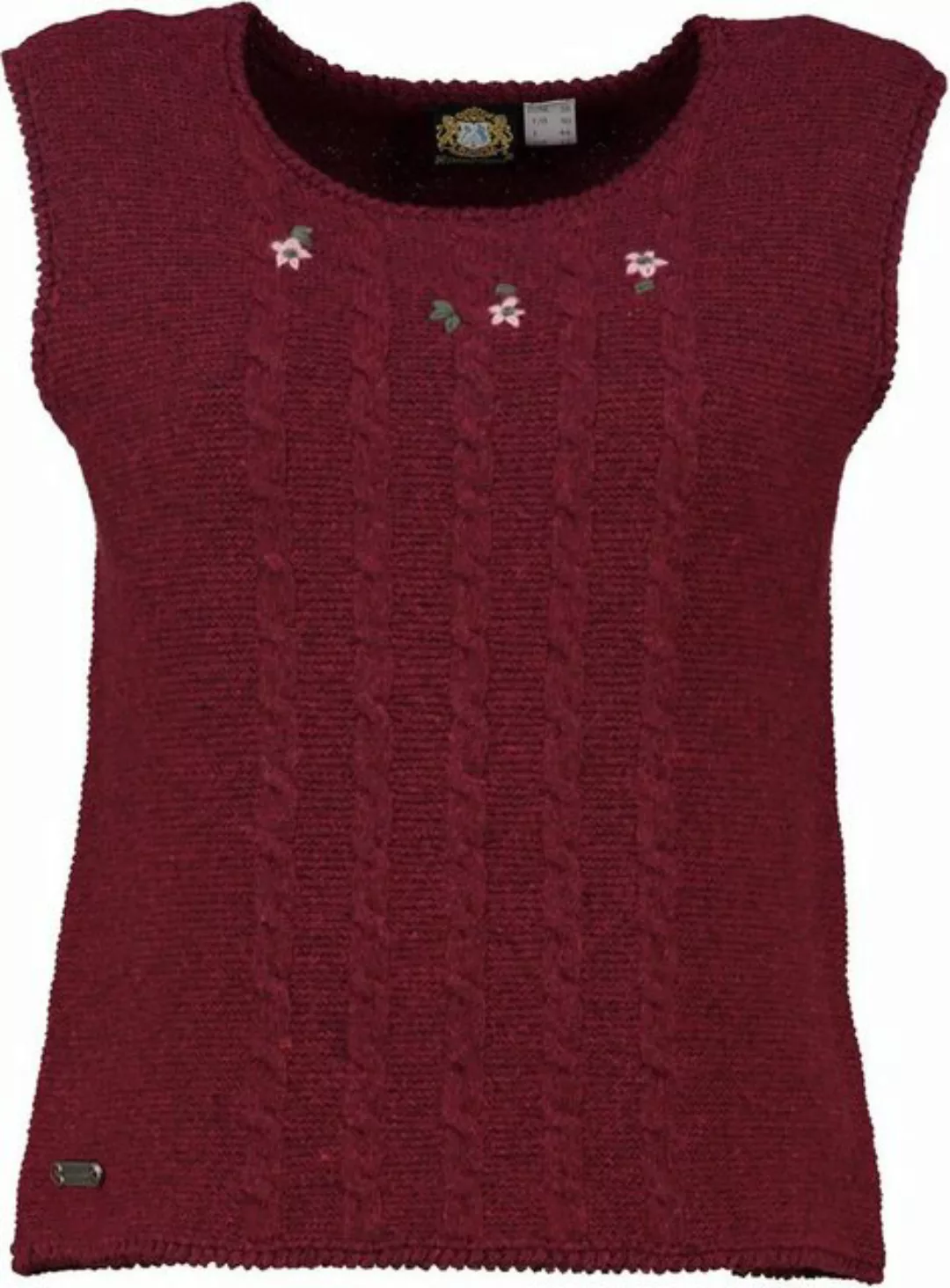 Hammerschmid Strickpullover HAMMERSCHMID Pullunder Thur bordeaux mit handge günstig online kaufen