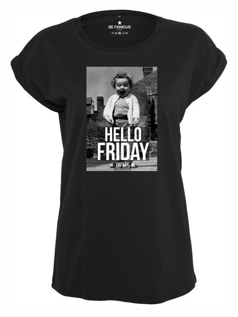 Be Famous Print-Shirt Classic Roll Up Hellofri (1-tlg) günstig online kaufen