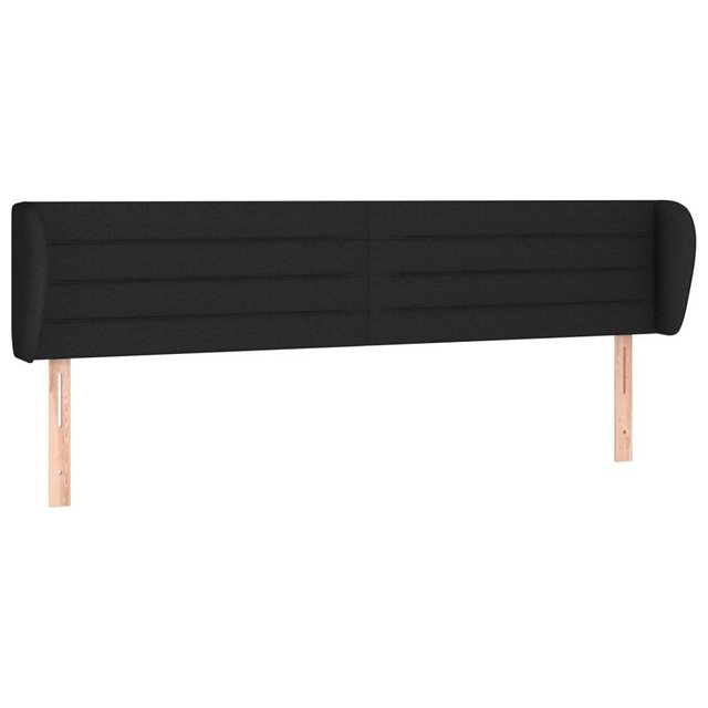 vidaXL Bett, Kopfteil mit Ohren Schwarz 183x23x78/88 cm Stoff günstig online kaufen