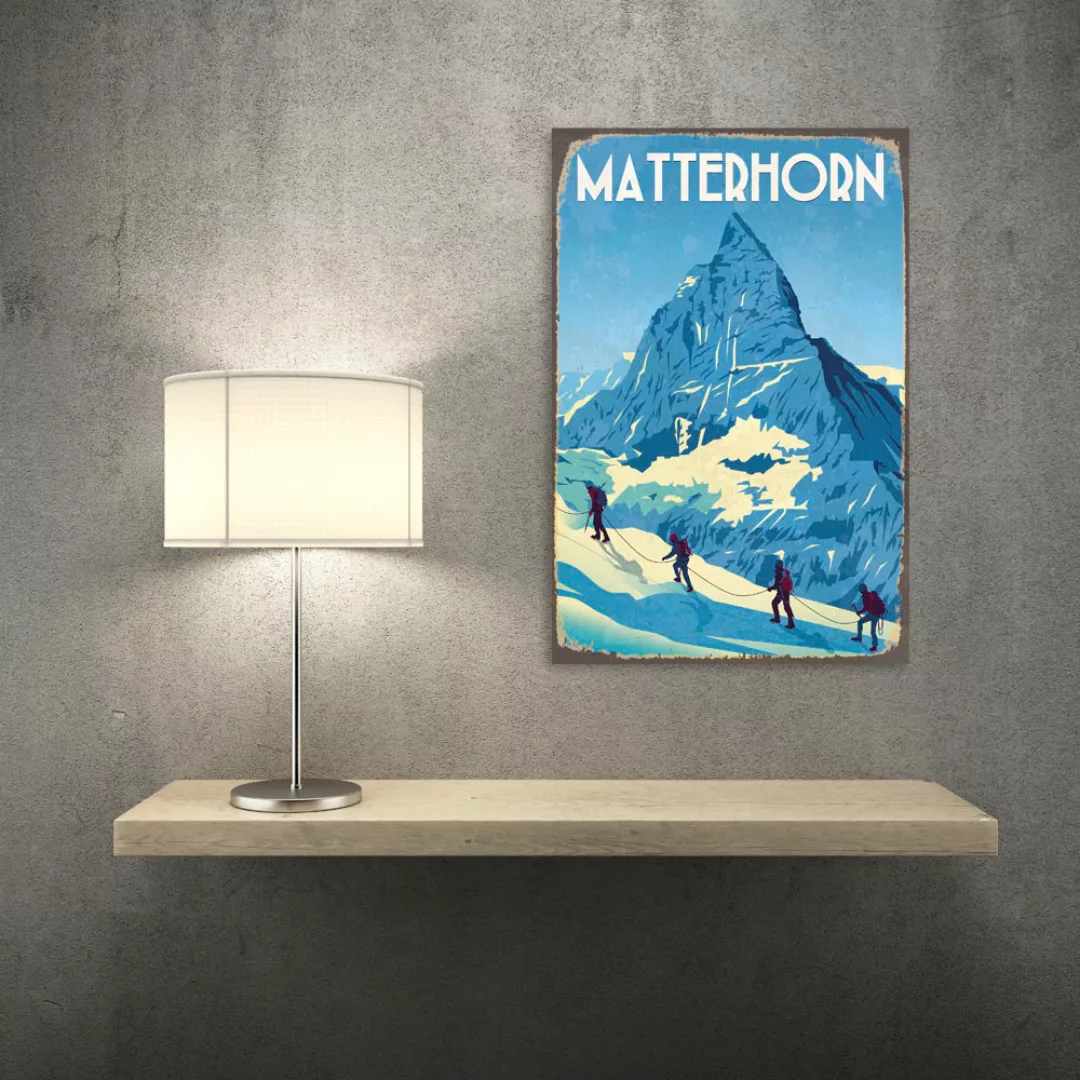 queence Metallbild "Matterhorn II", (1 St.), Stahlschilder günstig online kaufen