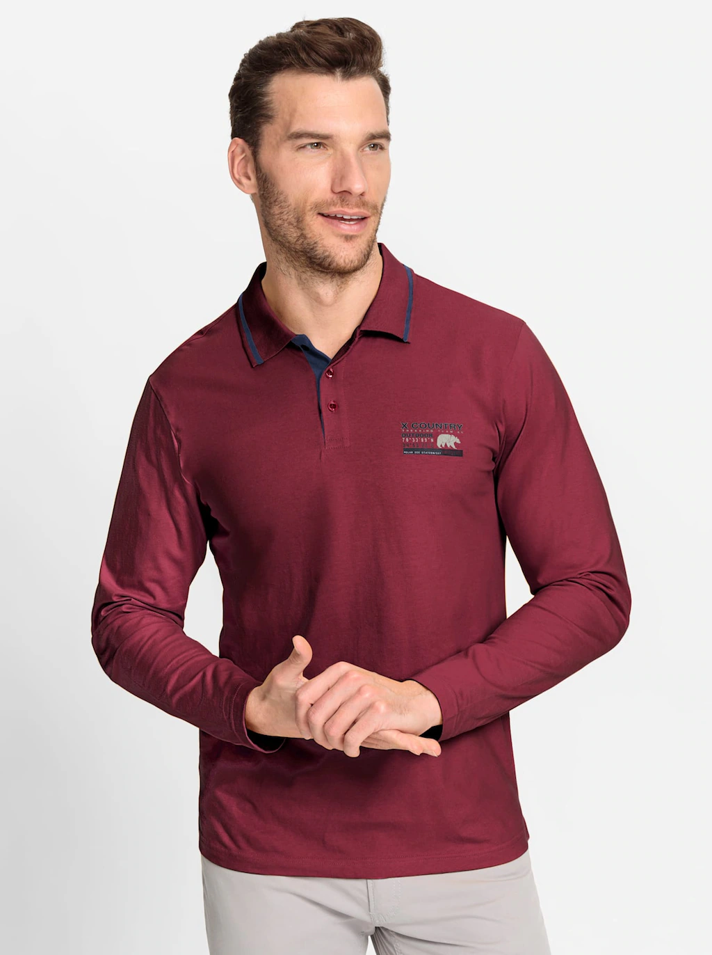 Catamaran Poloshirt "Langarm-Shirt", (1 tlg.) günstig online kaufen