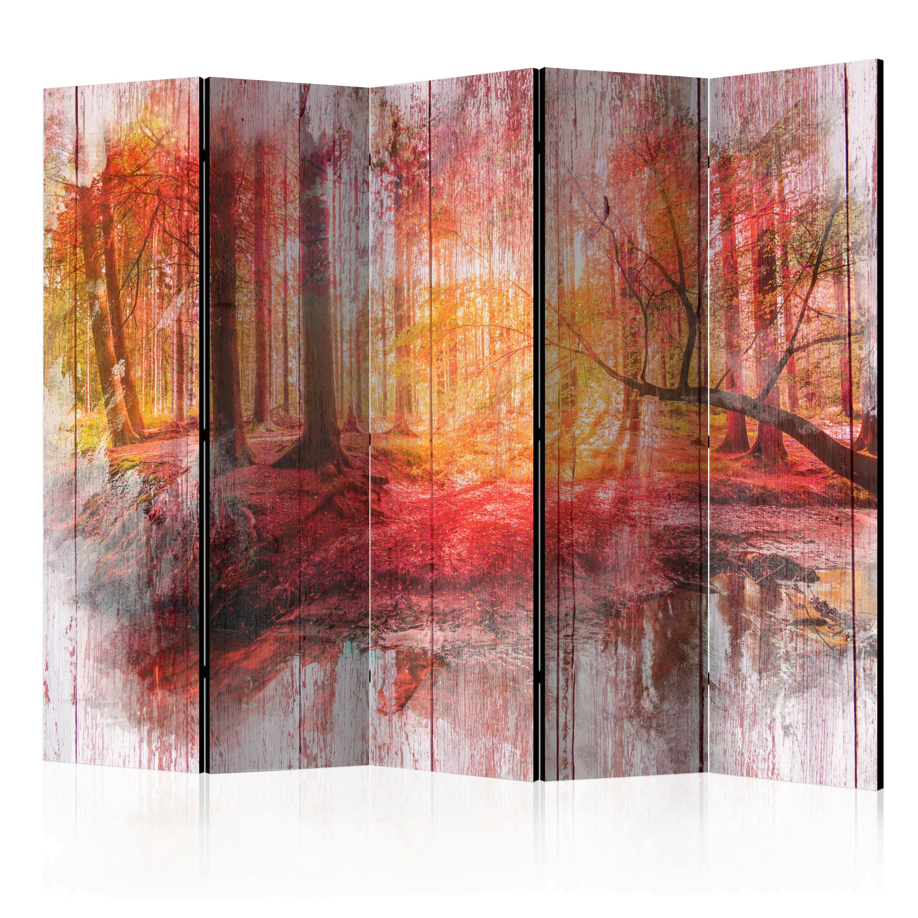 5-teiliges Paravent - Autumnal Forest Ii [room Dividers] günstig online kaufen