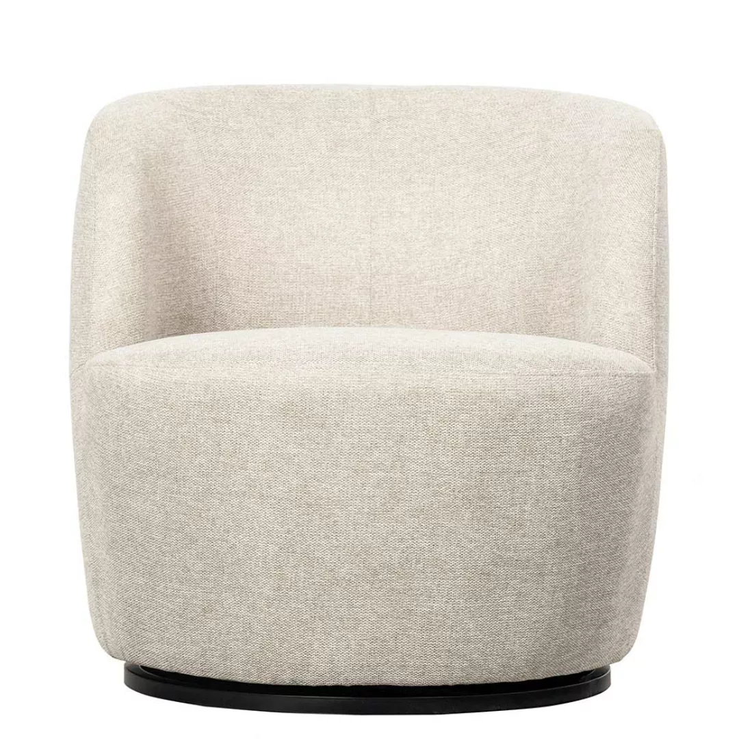 Lounge Einzelsessel Offwhite in modernem Design Sockel drehbar günstig online kaufen