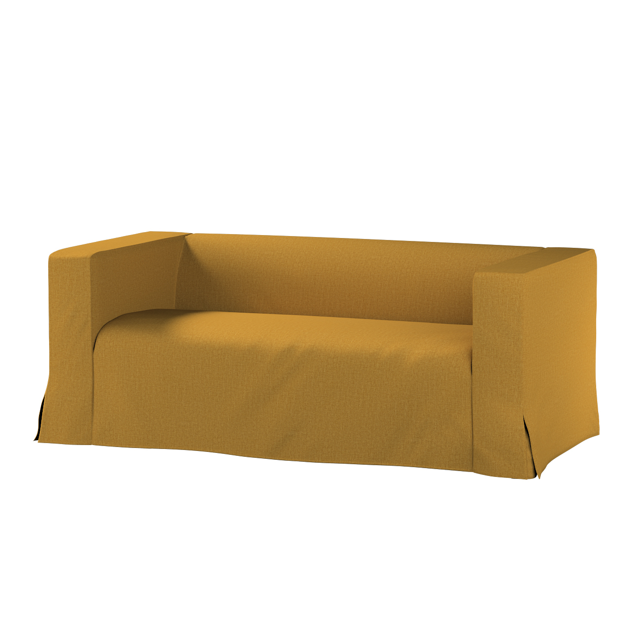 Bezug für Klippan 2-Sitzer Sofa, lang mit Kellerfalte, senfgelb, Klippan 2- günstig online kaufen