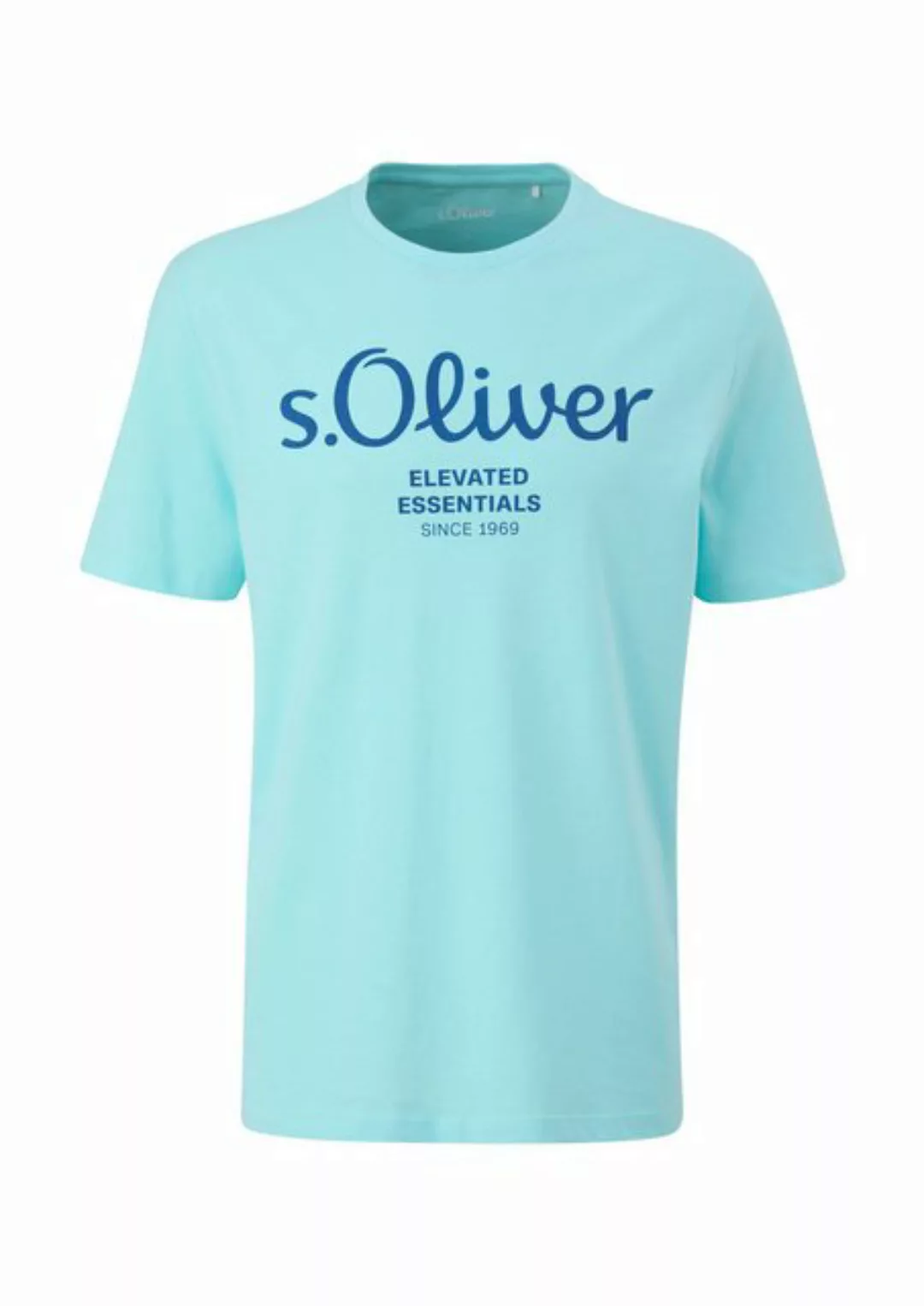 s.Oliver Kurzarmshirt T-Shirt mit Logo-Print Artwork günstig online kaufen