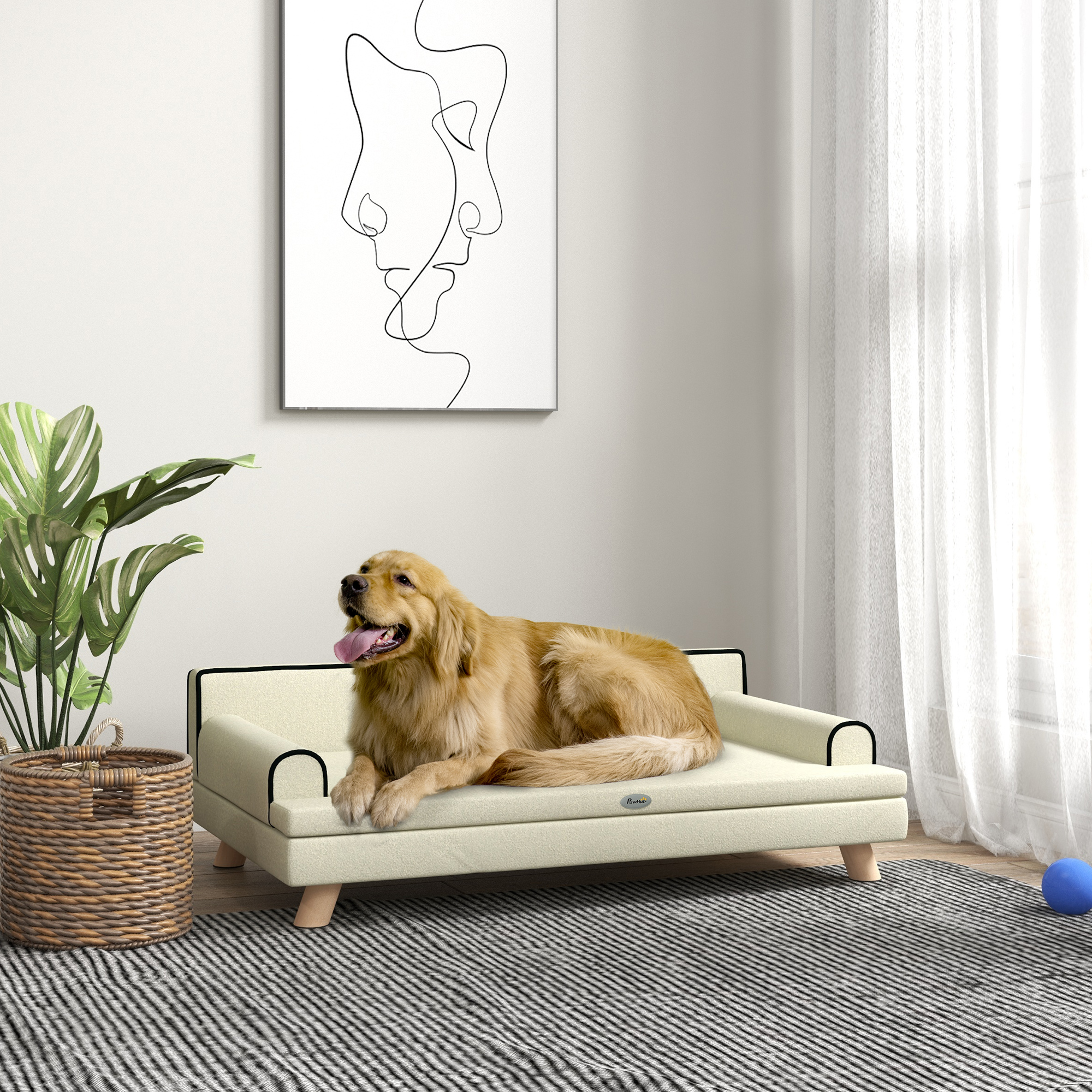 PawHut Skandinavisches Design-Sofa für Hunde und Katzen mit kuscheligem abn günstig online kaufen