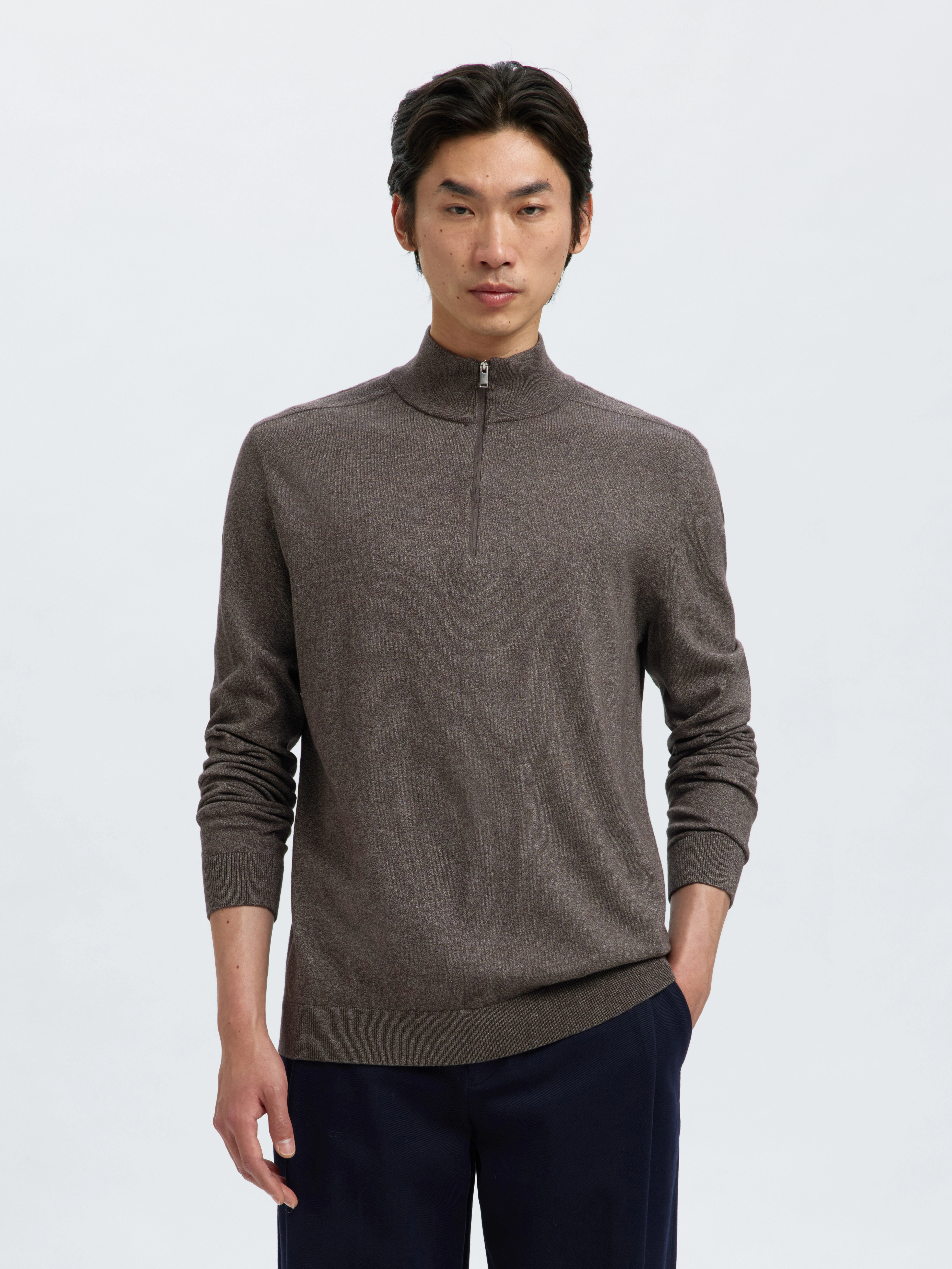 Selected Herren Pullover SLHBERG LS HALF ZIP günstig online kaufen