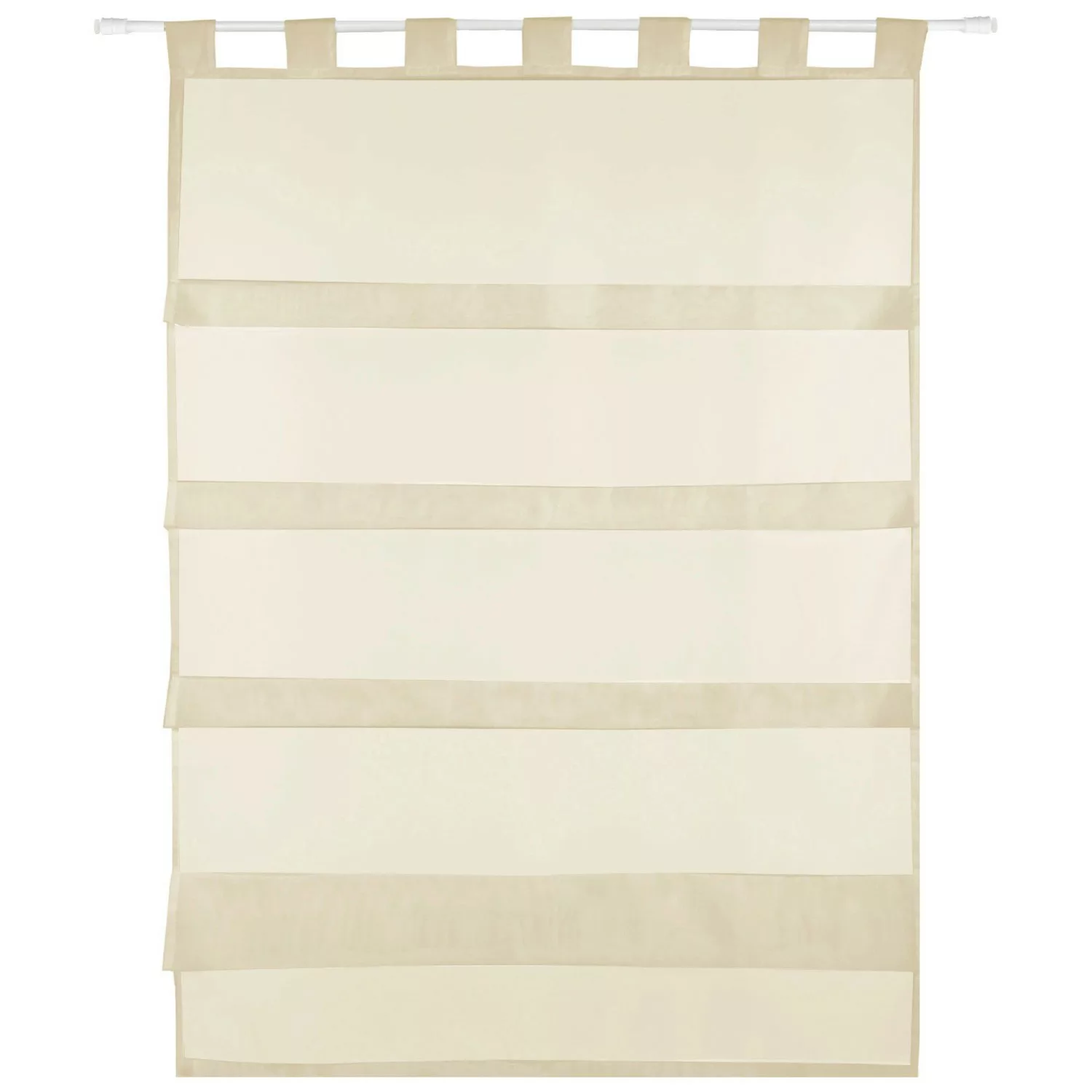 Bestlivings Sky Gardine Raffoptik Schlaufe 80 cm x 110 cm Beige günstig online kaufen