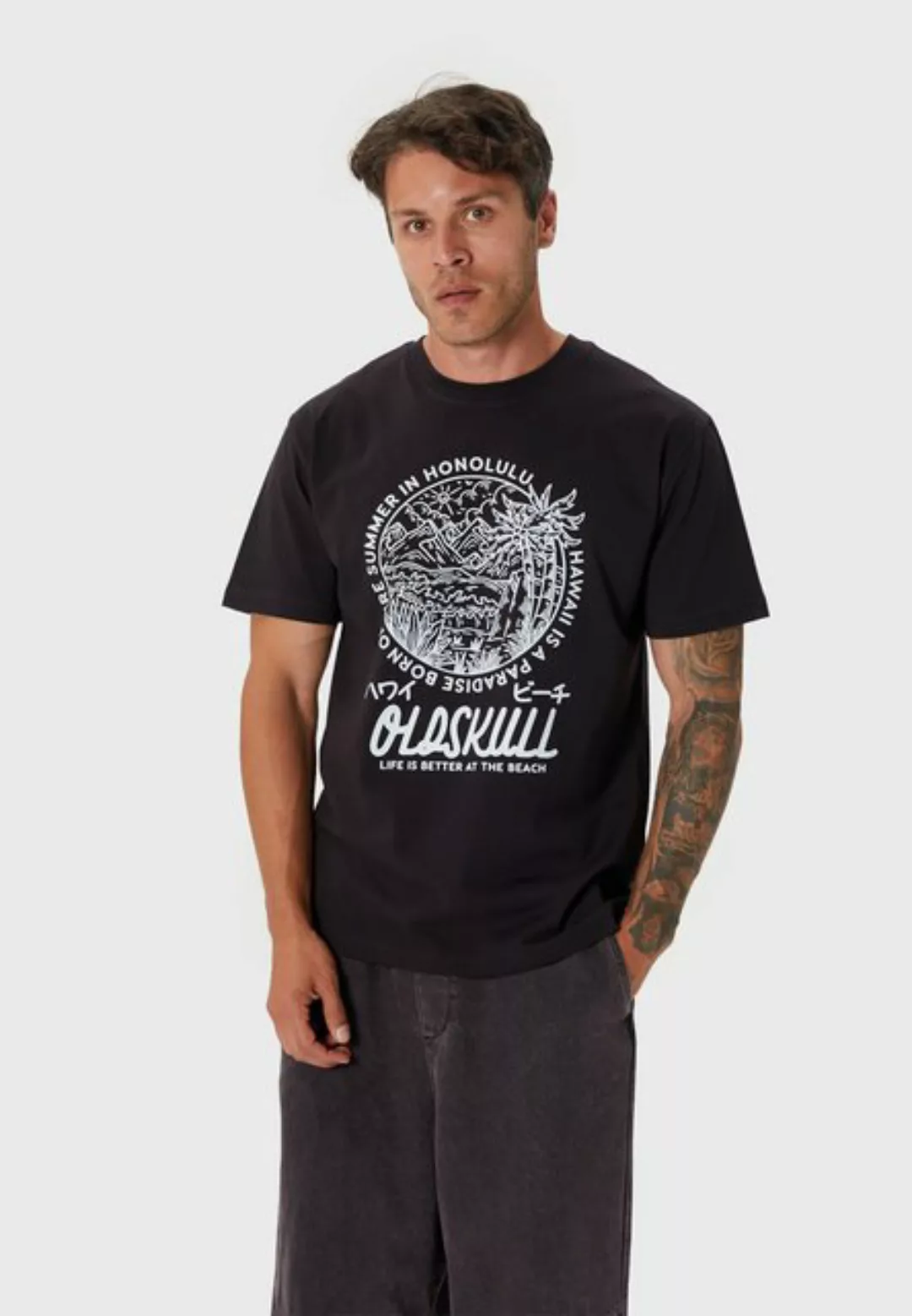 Oldskull T-Shirt Wrldvibe Chulo Honolulu Logo Graphic günstig online kaufen