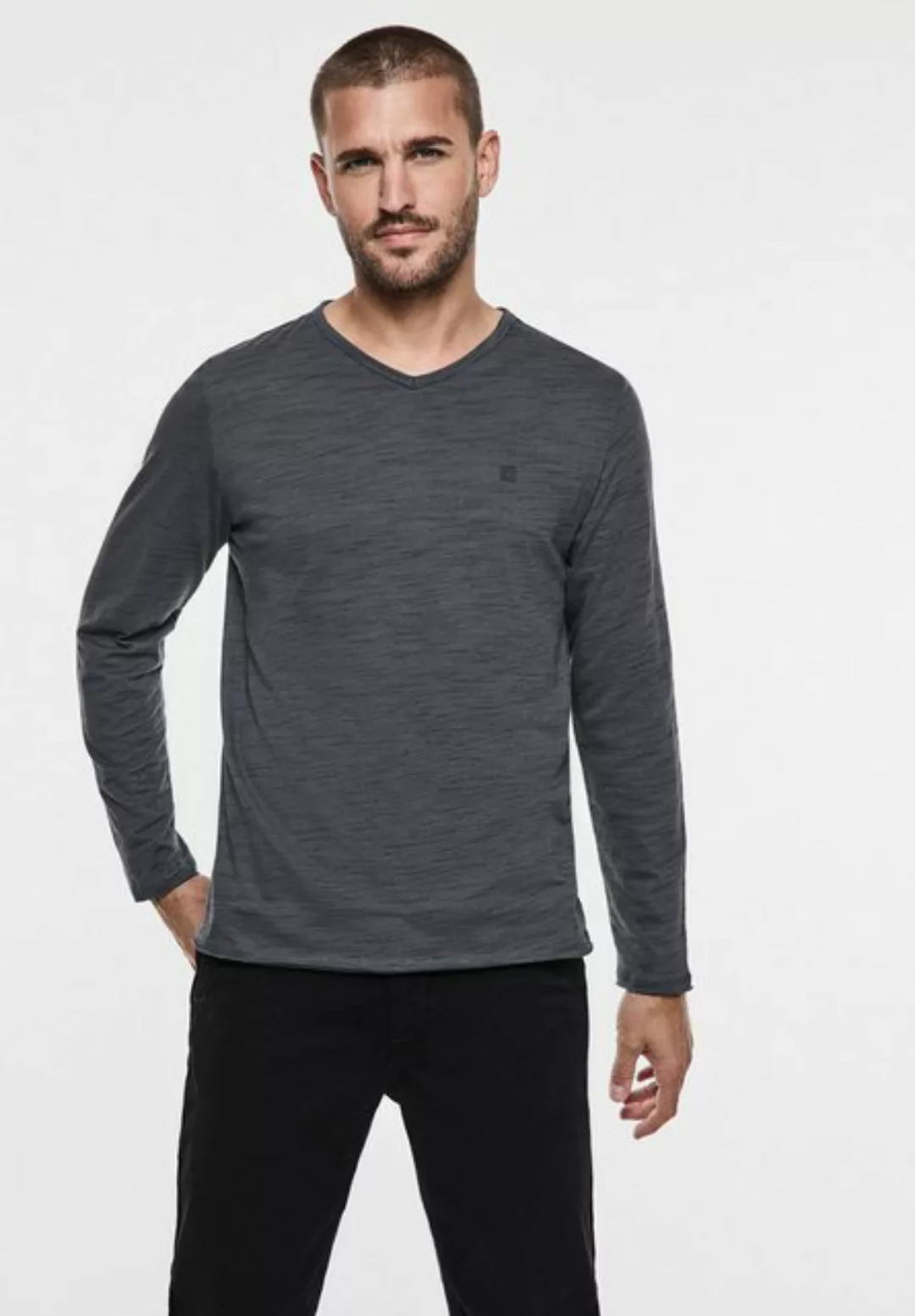 STREET ONE MEN Langarmshirt, im soften Baumwoll-Mix günstig online kaufen