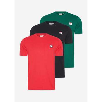 Fila  T-Shirts & Poloshirts 3 pack ledge tee - True Red - Black - Aventurin günstig online kaufen